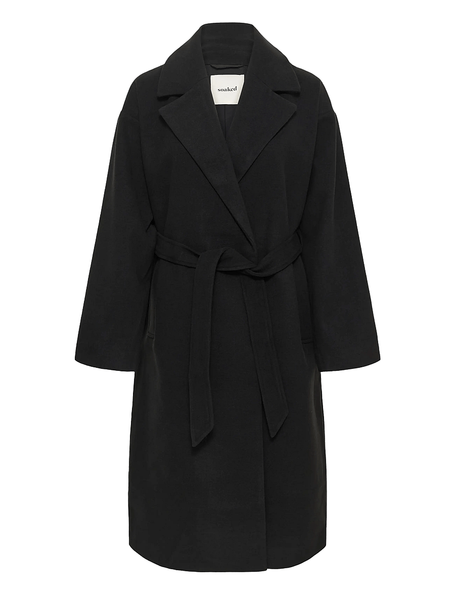 Soaked - SLRubie Belted Coat - vinterjakker - black - 1