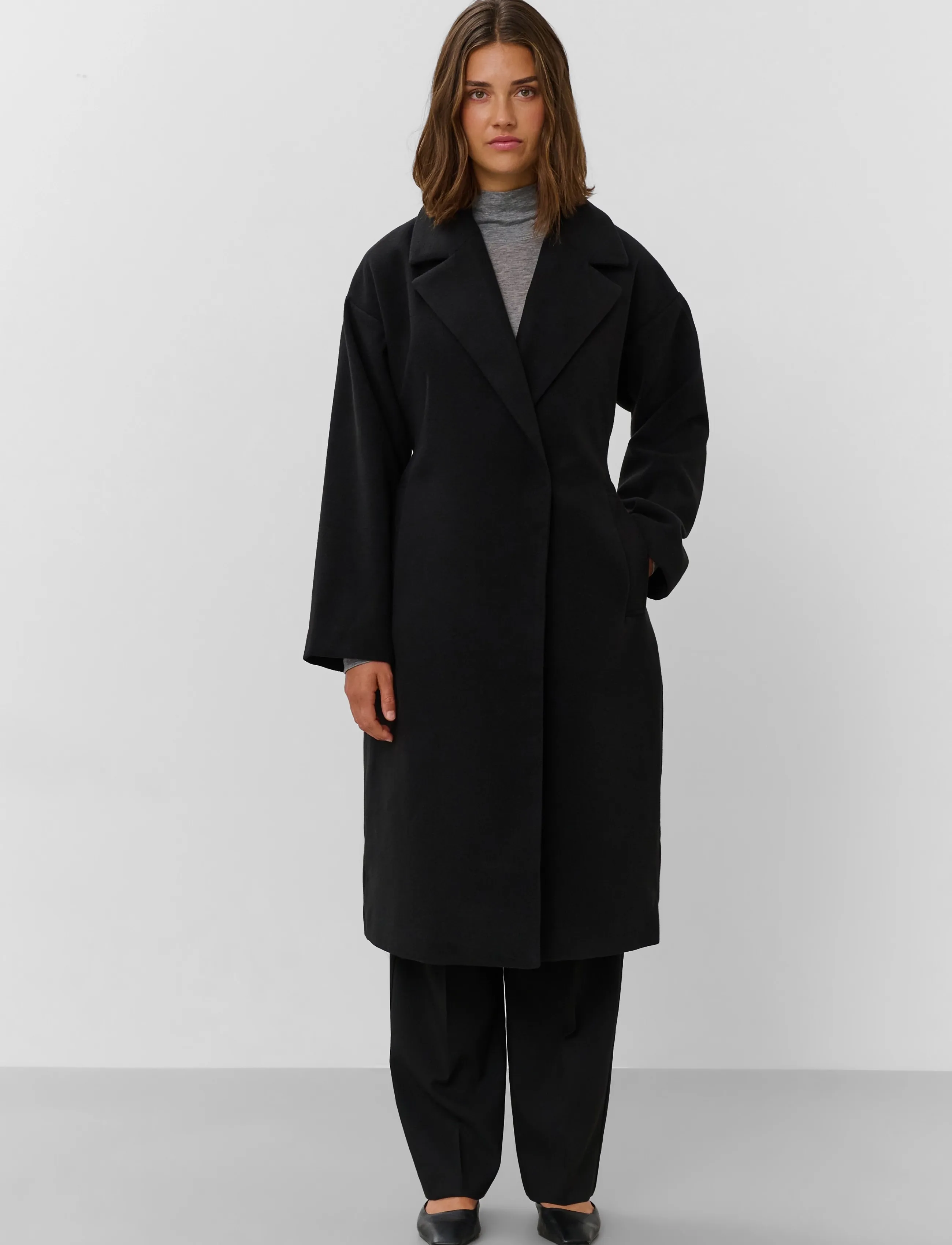 Soaked - SLRubie Belted Coat - vinterjakker - black - 0