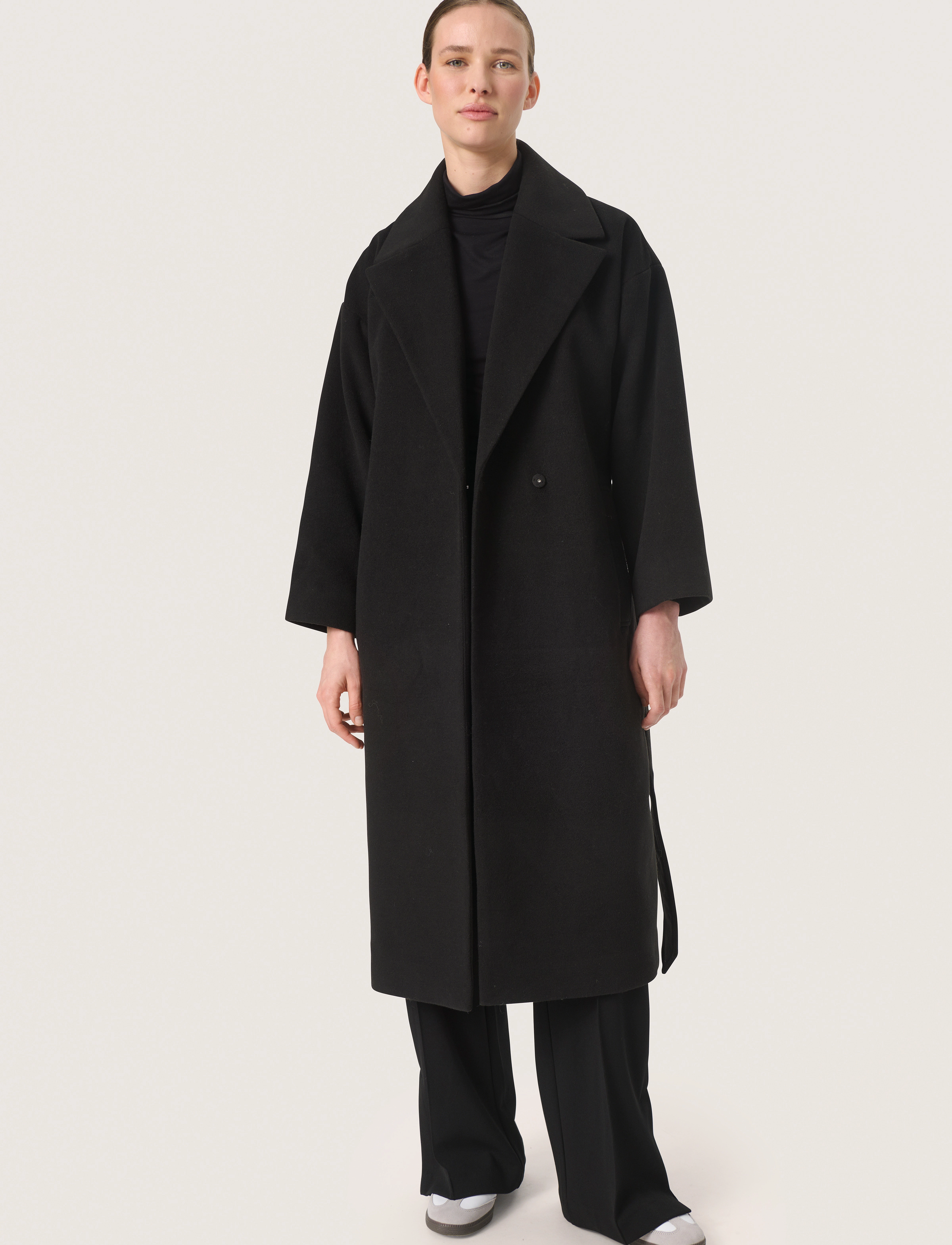Soaked - SLRubie Belted Coat - winterjacken - black - 3