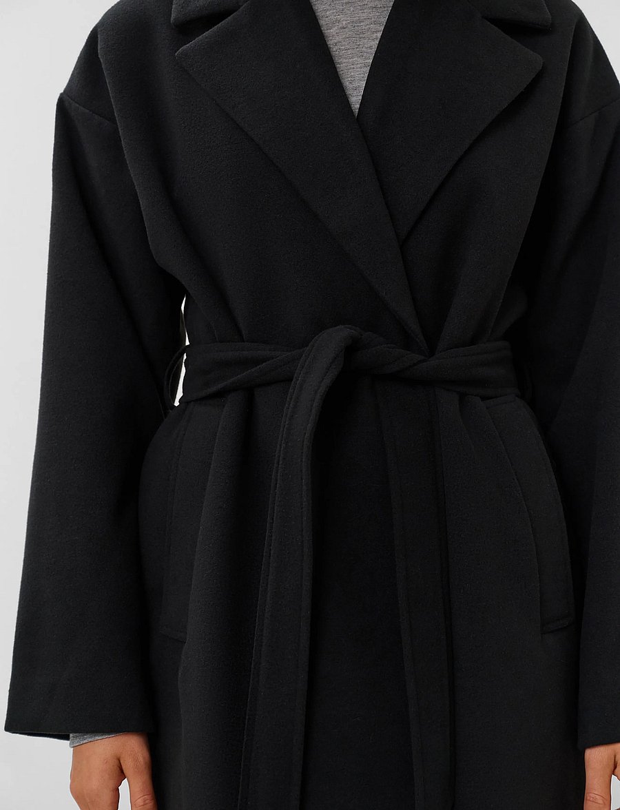 Soaked - SLRubie Belted Coat - vinterjakker - black - 5