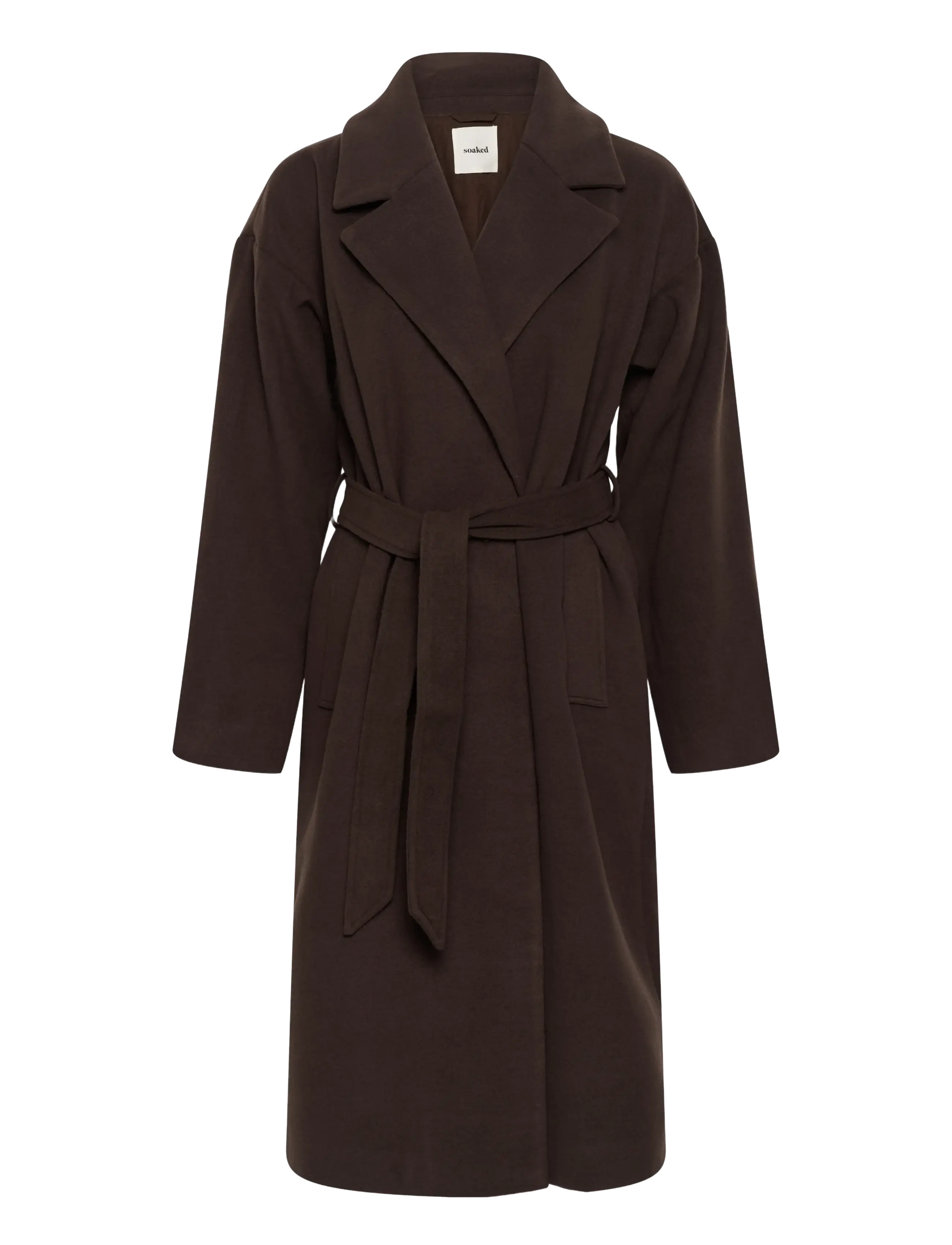 Soaked - SLRubie Belted Coat - winterjacken - chocolate torte - 1