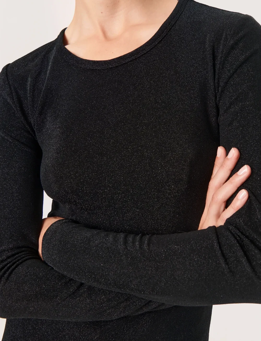 Soaked in Luxury - SLSkylara Round Neck LS - pikkade varrukatega alussärgid - black - 5