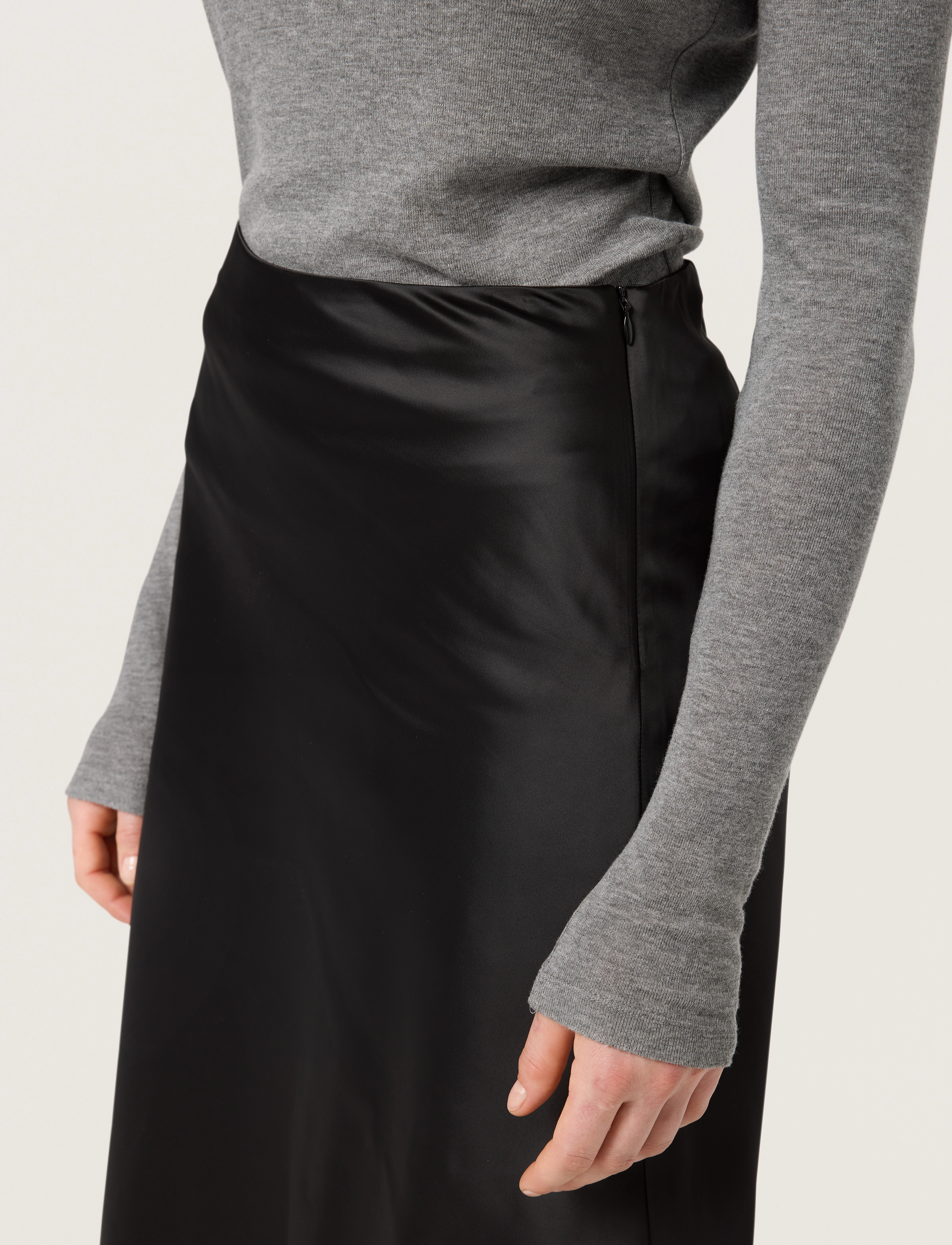 Soaked - SLAnna Skirt - satengskjørt - black - 5