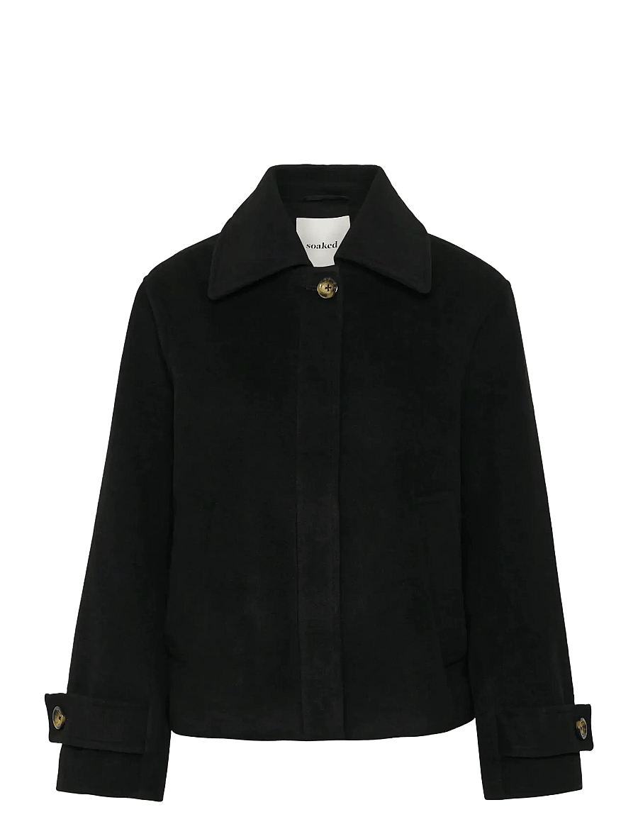 Soaked - SLRubie Akeleje Jacket - uldjakker - black - 1