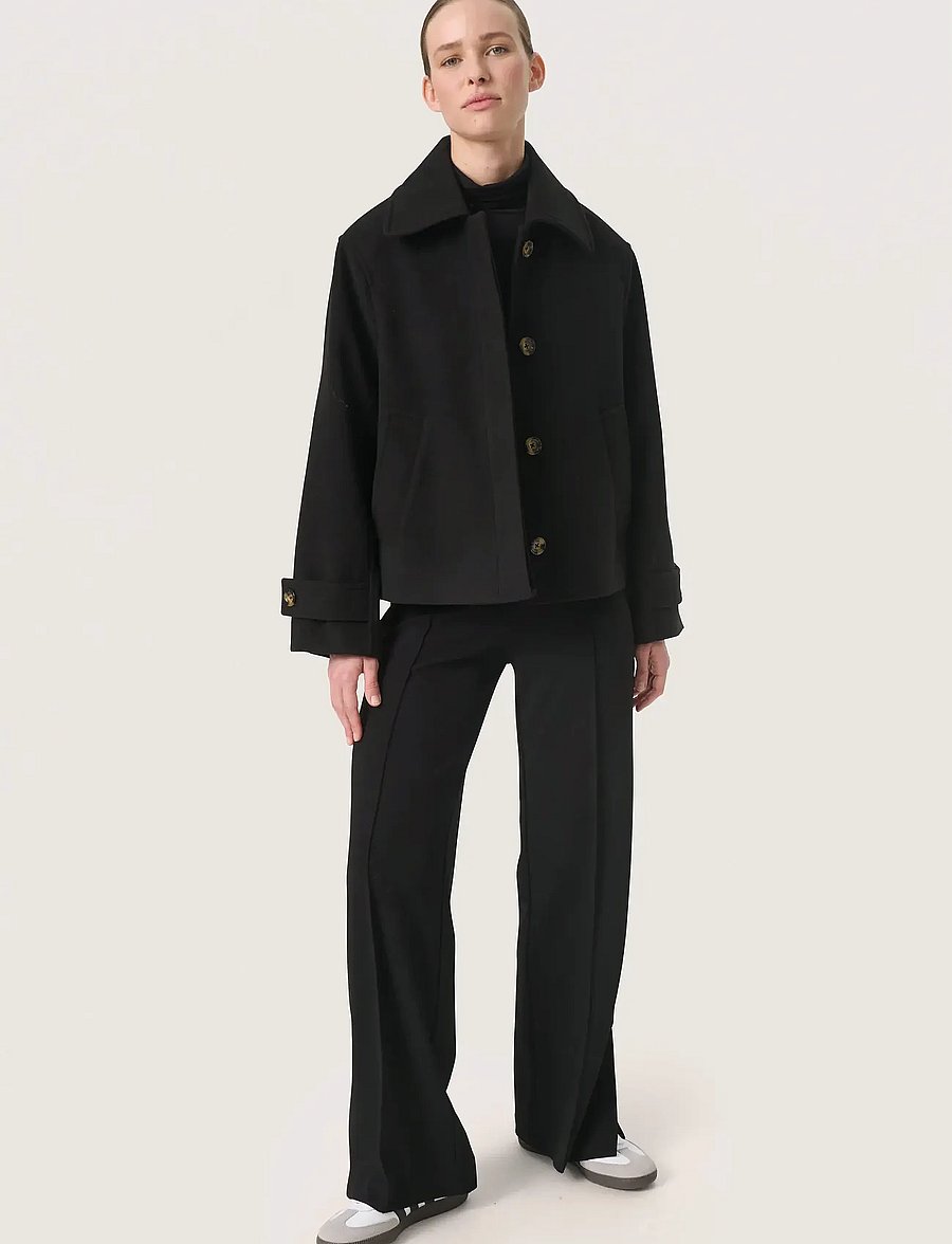 Soaked - SLRubie Akeleje Jacket - uldjakker - black - 3