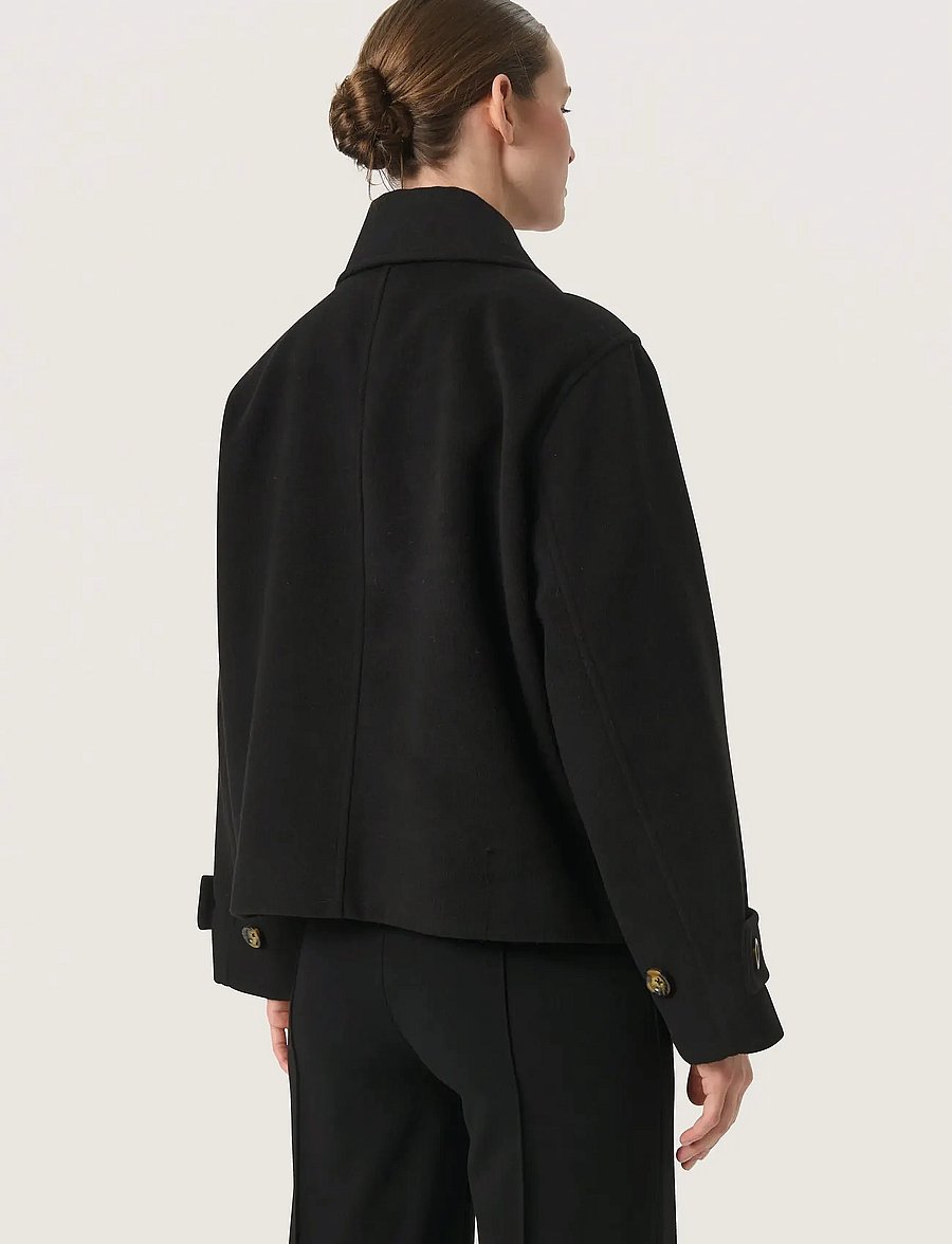 Soaked - SLRubie Akeleje Jacket - uldjakker - black - 4