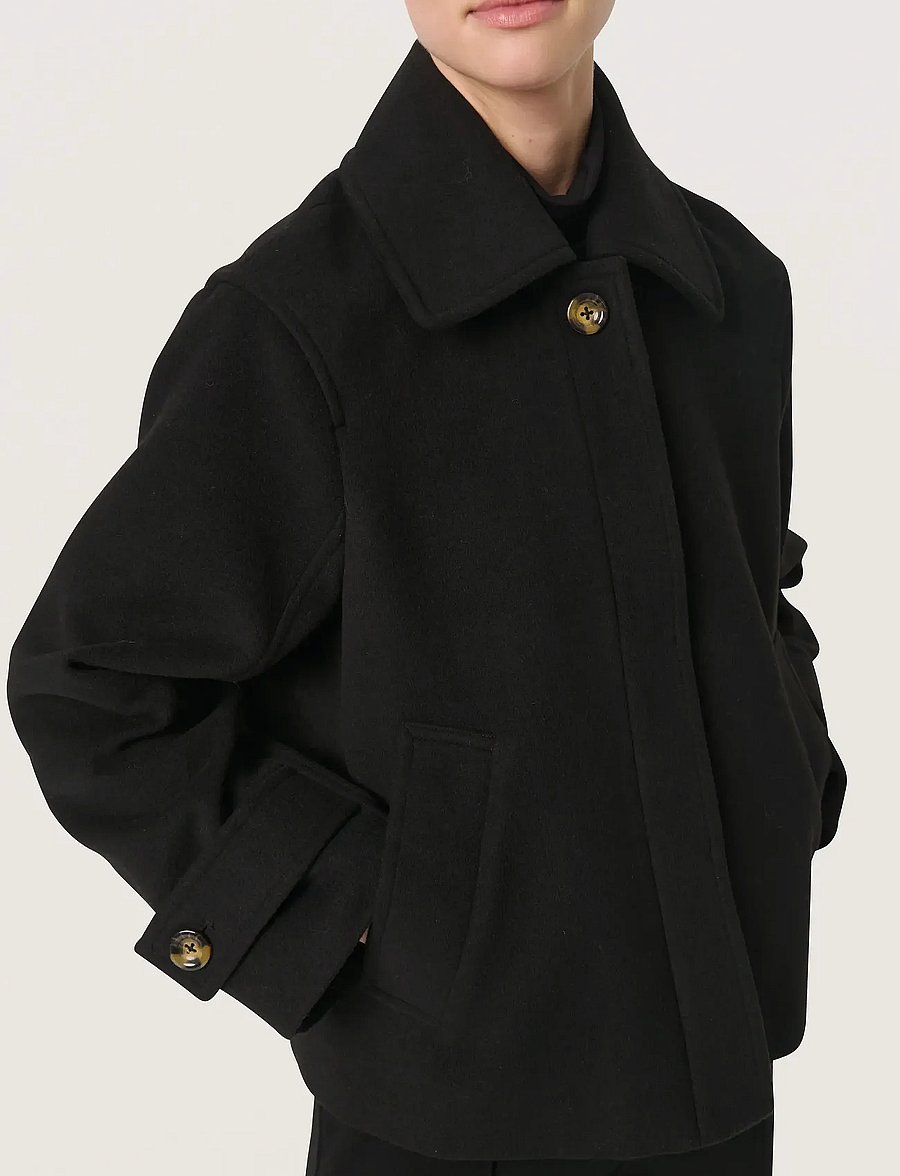 Soaked - SLRubie Akeleje Jacket - uldjakker - black - 5