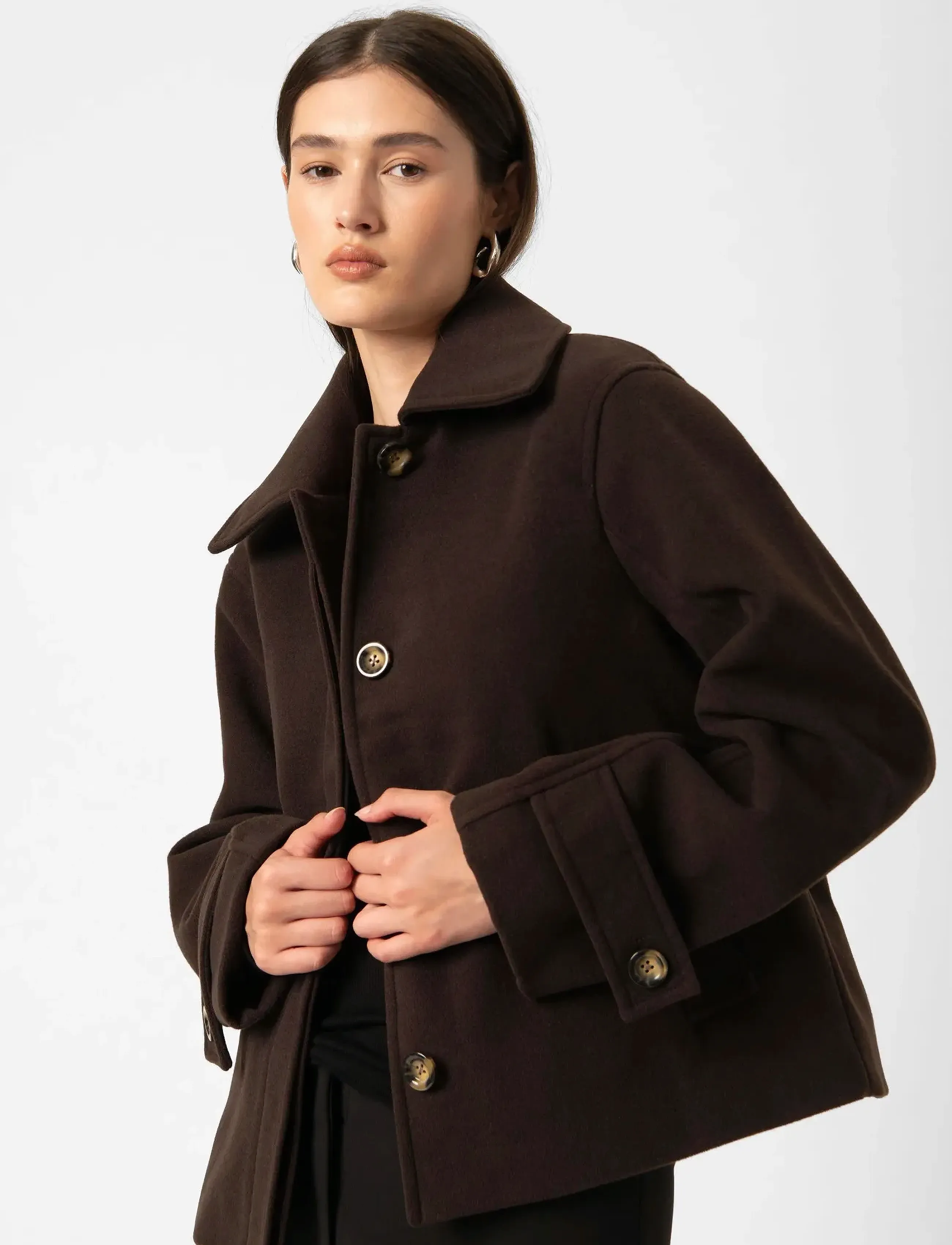Soaked SLRubie Akeleje Jacket - Transitional Layering - CHOCOLATE TORTE / black