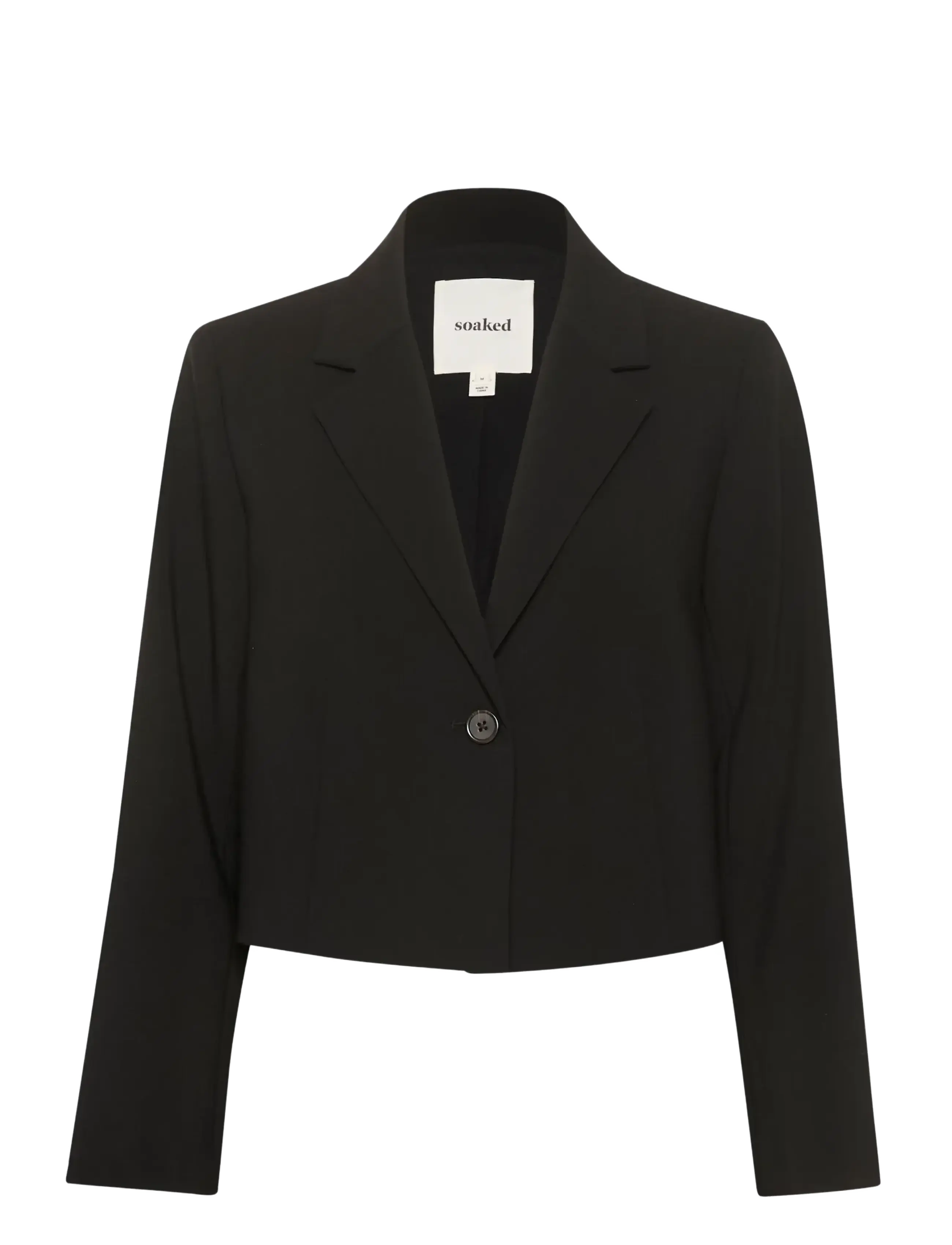 Soaked SLCorinne Cropped Blazer - Blazere - BLACK / black