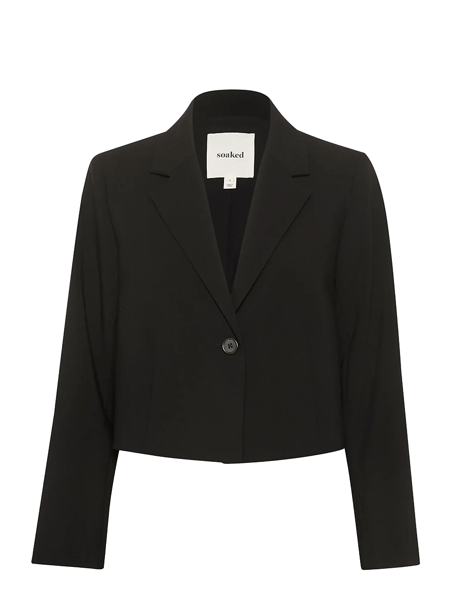 Soaked - SLCorinne Cropped Blazer - korte blazere - black - 1