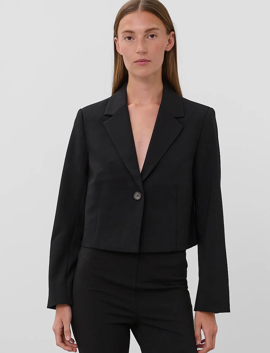Soaked - SLCorinne Cropped Blazer - korte blazere - black - 0