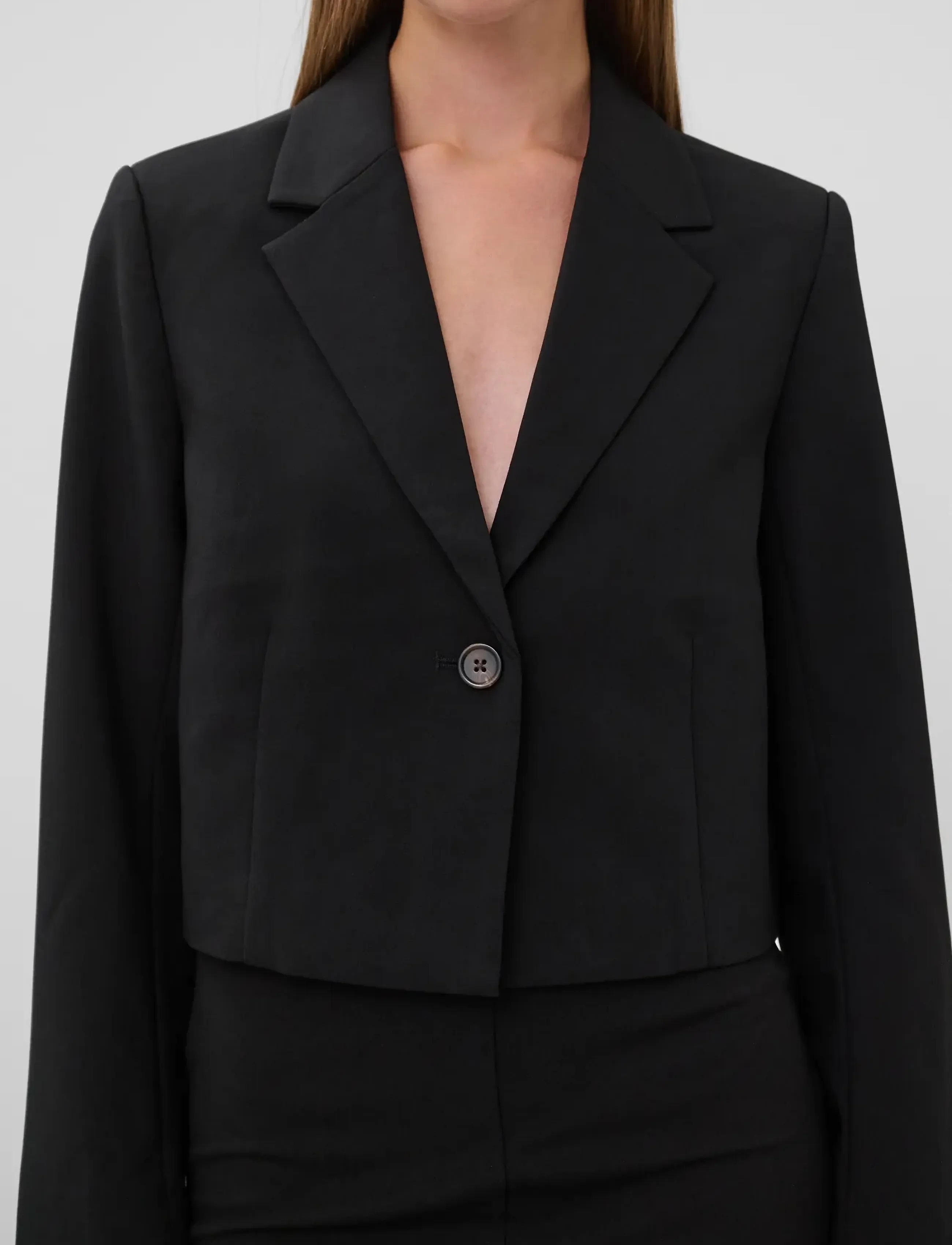 Soaked - SLCorinne Cropped Blazer - korte blazere - black - 5