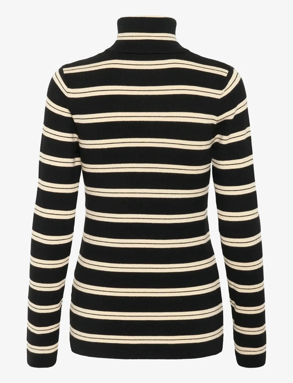 Soaked in Luxury - SLSpina Stri ped Rollneck - kõrge kaelusega kudumid - black w sandshell stripe - 2