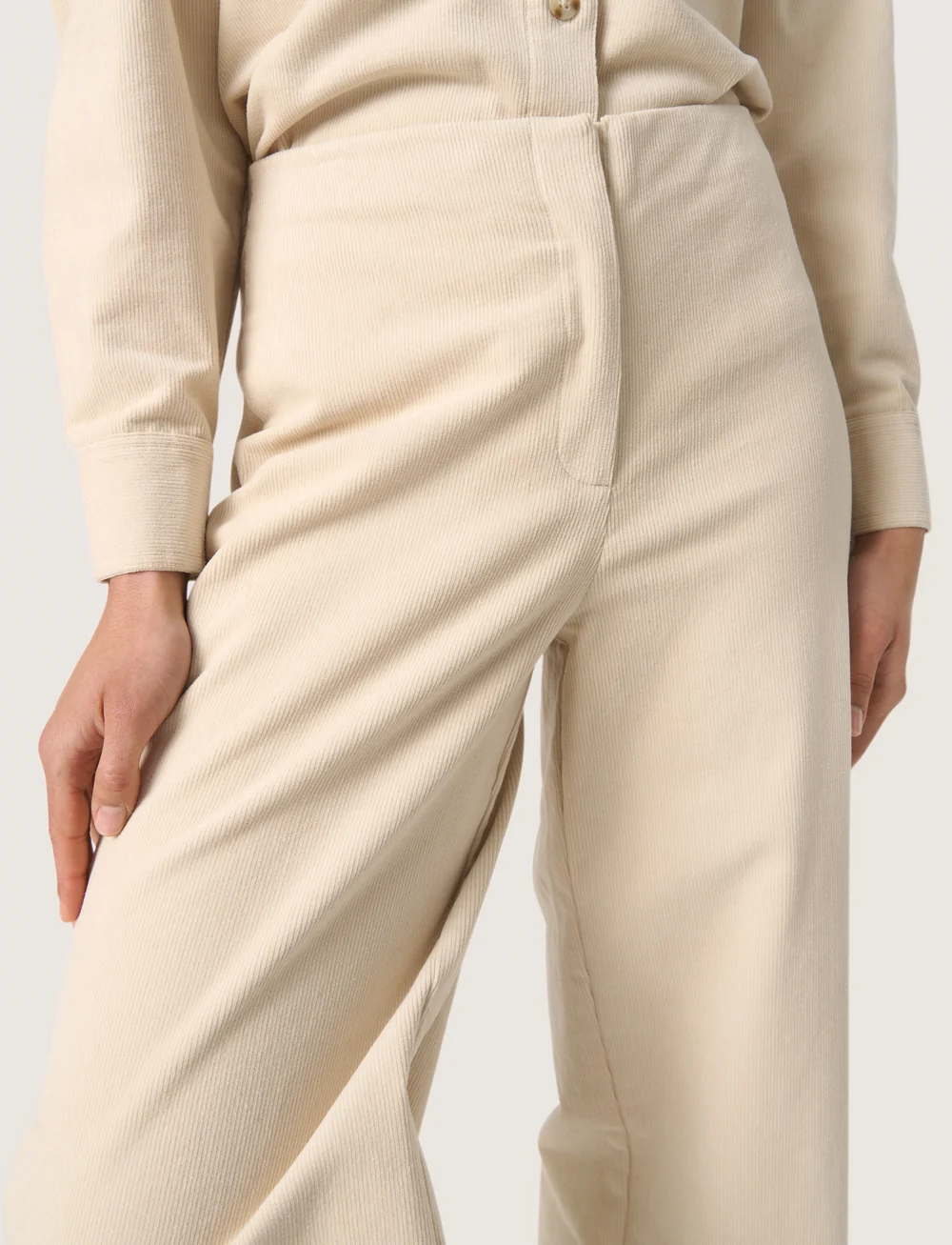 Soaked in Luxury - SLHelle Pants - straight leg hosen - oatmeal - 5