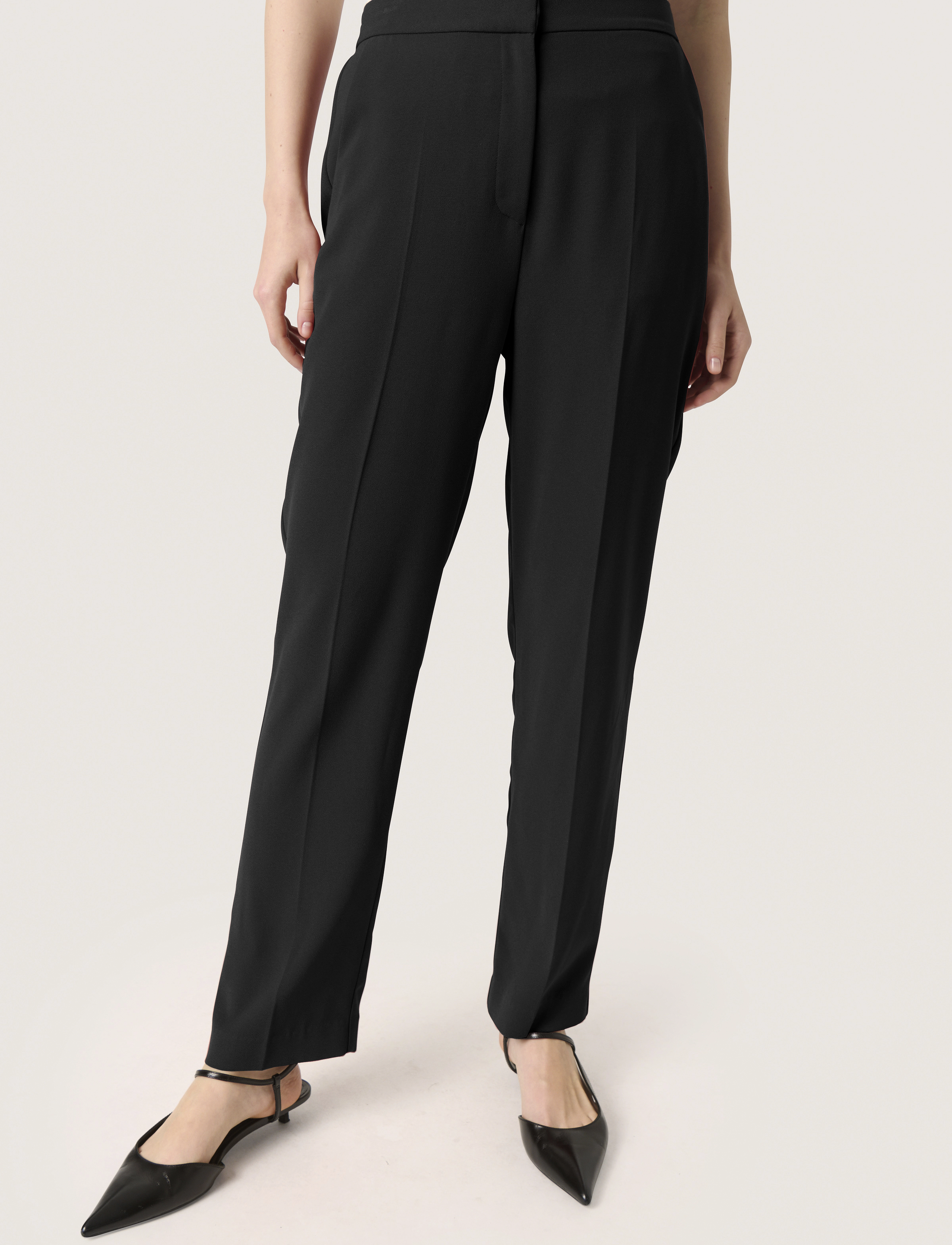 Soaked SLShirley Suiting Pants - Puvunhousut - BLACK / black