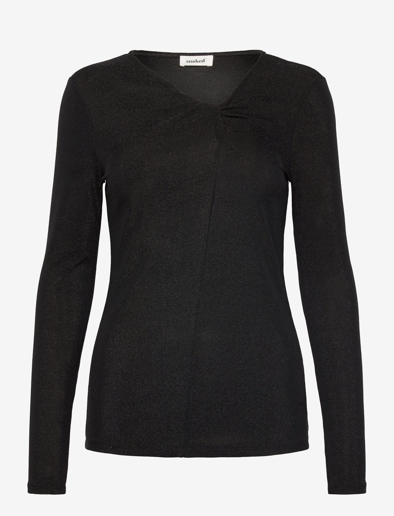 Soaked in Luxury - SLSkylara Knot Tee - långärmade toppar - black - 1