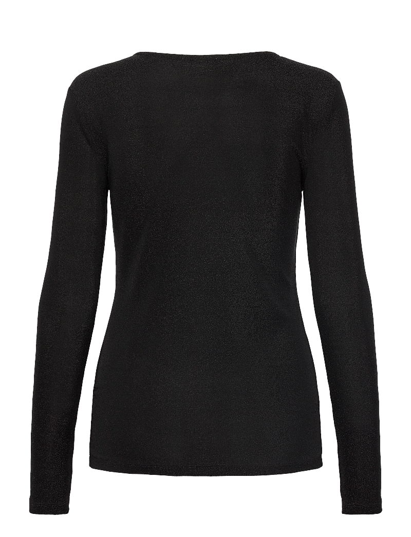 Soaked in Luxury - SLSkylara Knot Tee - långärmade toppar - black - 2