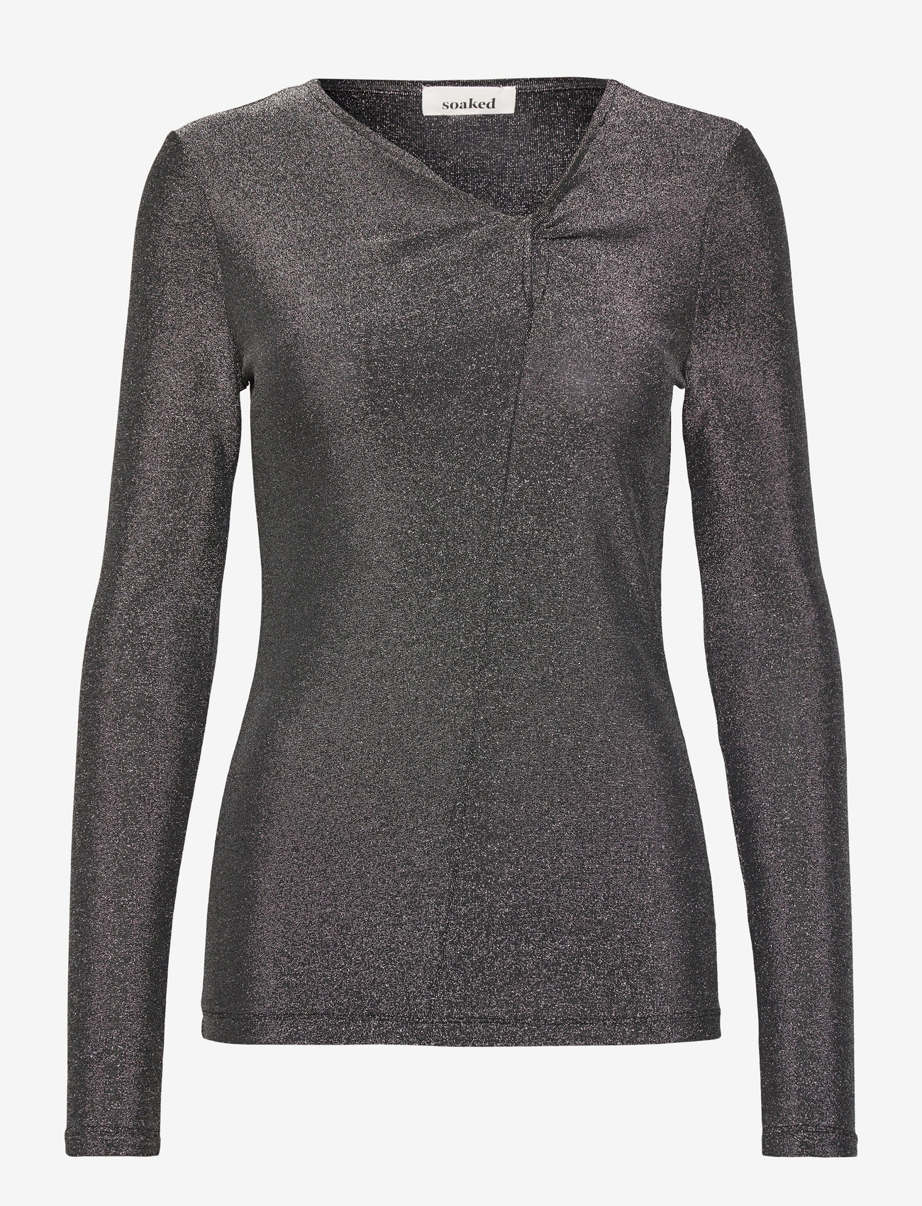 Soaked in Luxury - SLSkylara Knot Tee - langærmede toppe - silver - 1