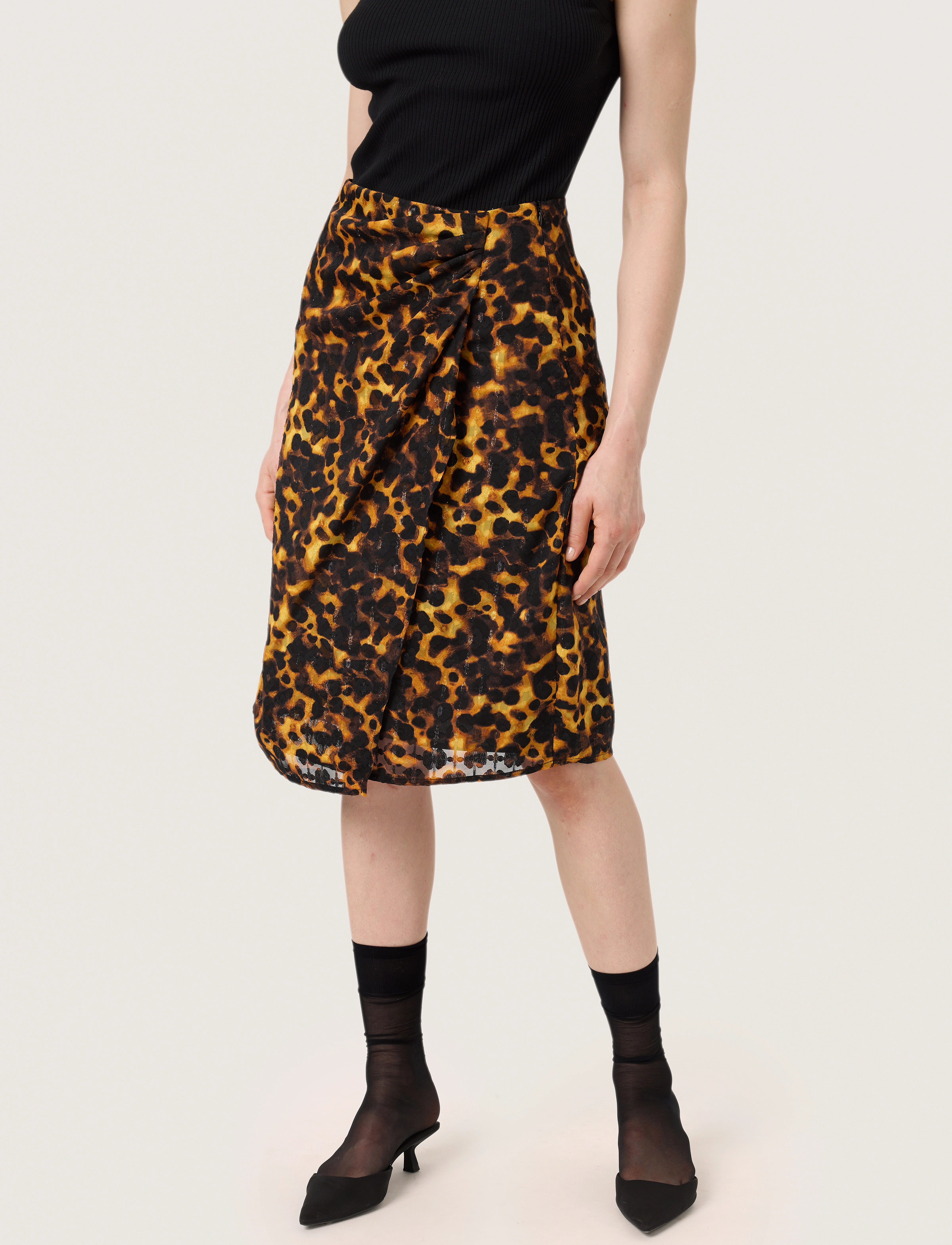 Soaked Slgunvy Skirt, M, Röcke, Braun - Knee-length & Midi Frauen