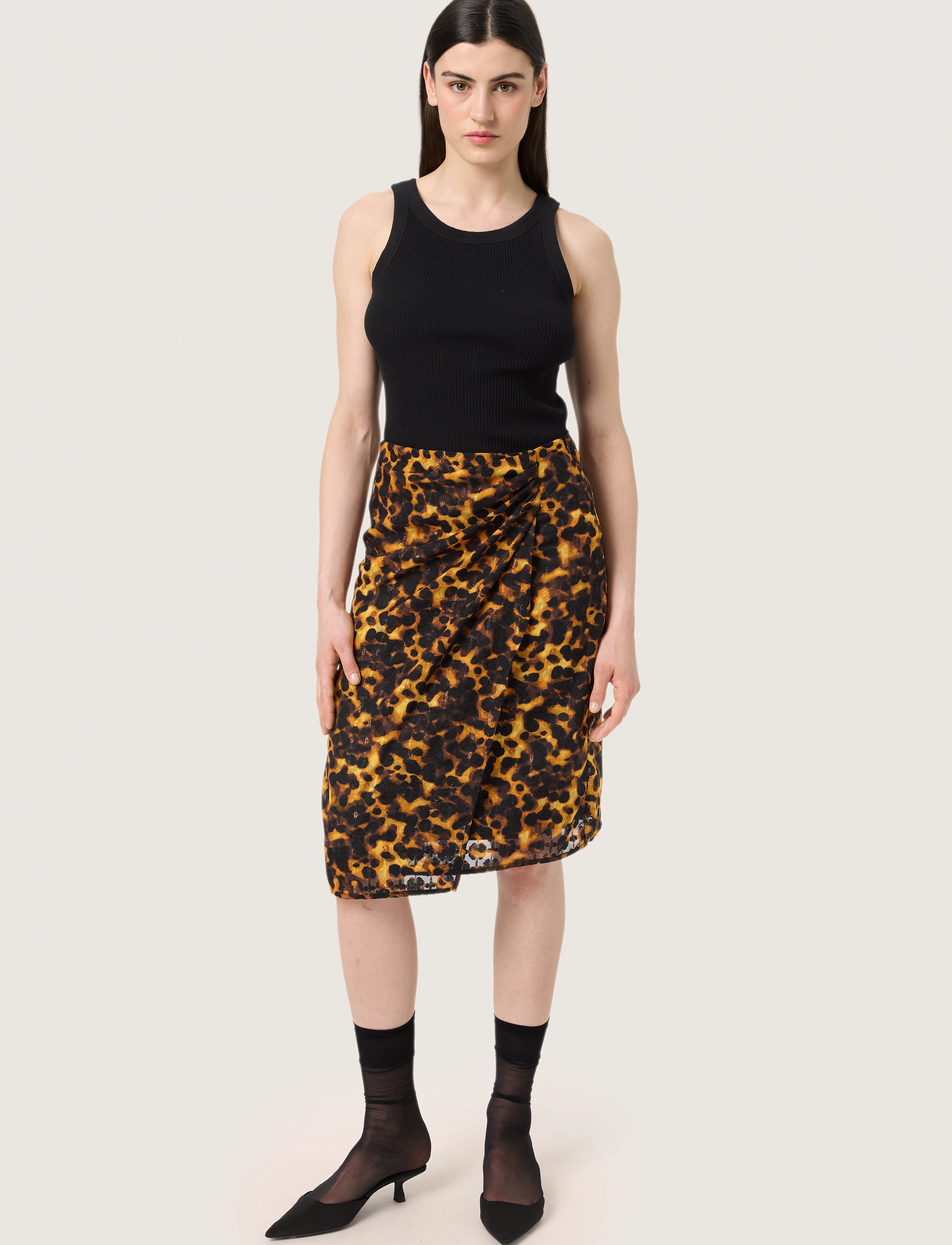 Soaked - SLGunvy Skirt - midi-röcke - tortoise print - 3
