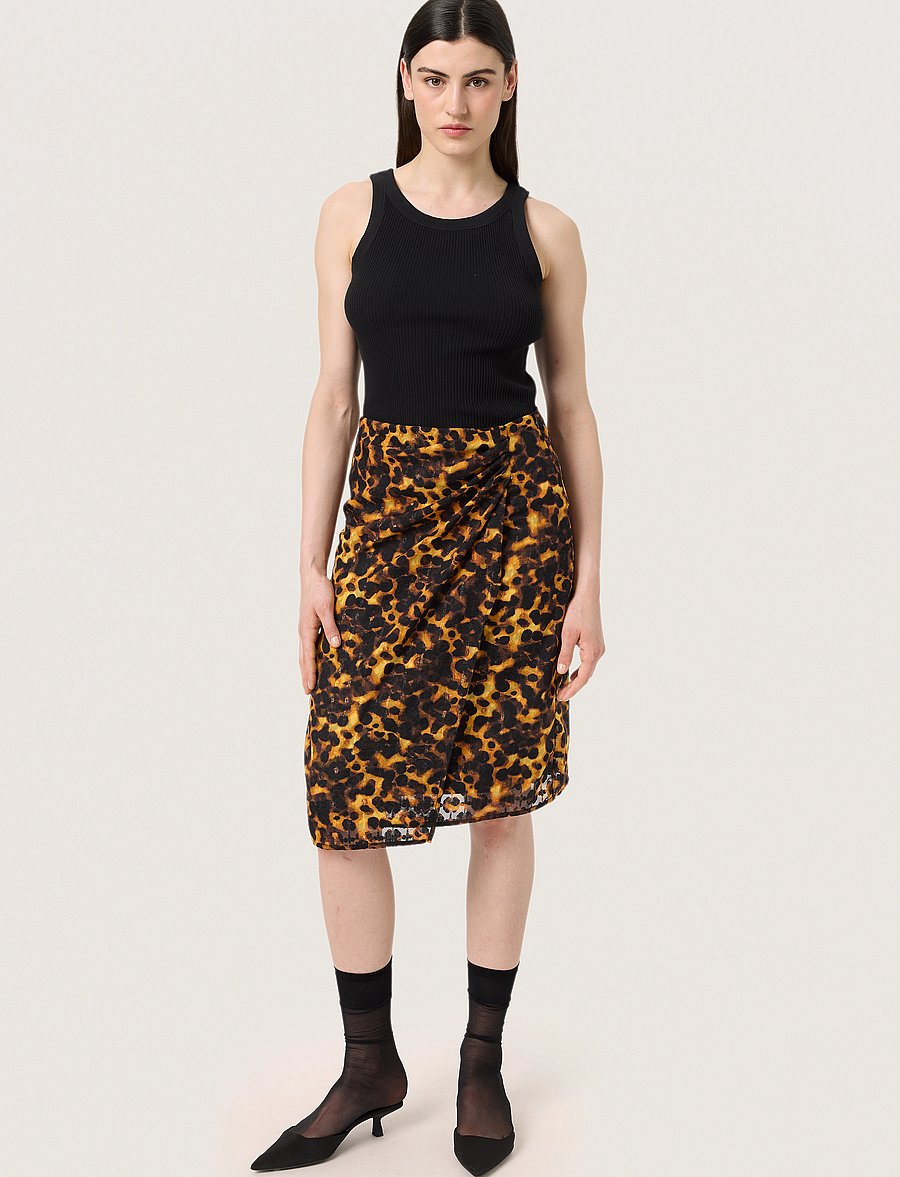 Soaked - SLGunvy Skirt - midi kjolar - tortoise print - 3