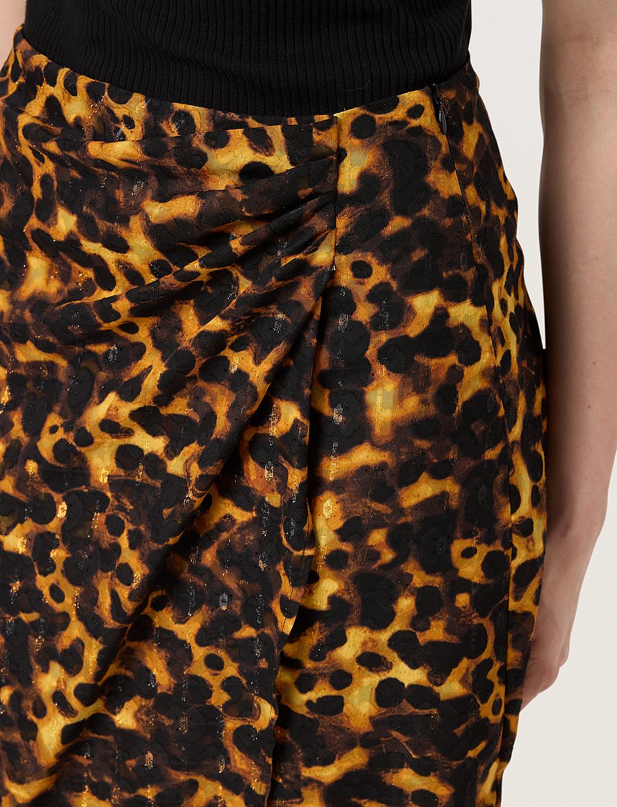 Soaked - SLGunvy Skirt - midi kjolar - tortoise print - 5
