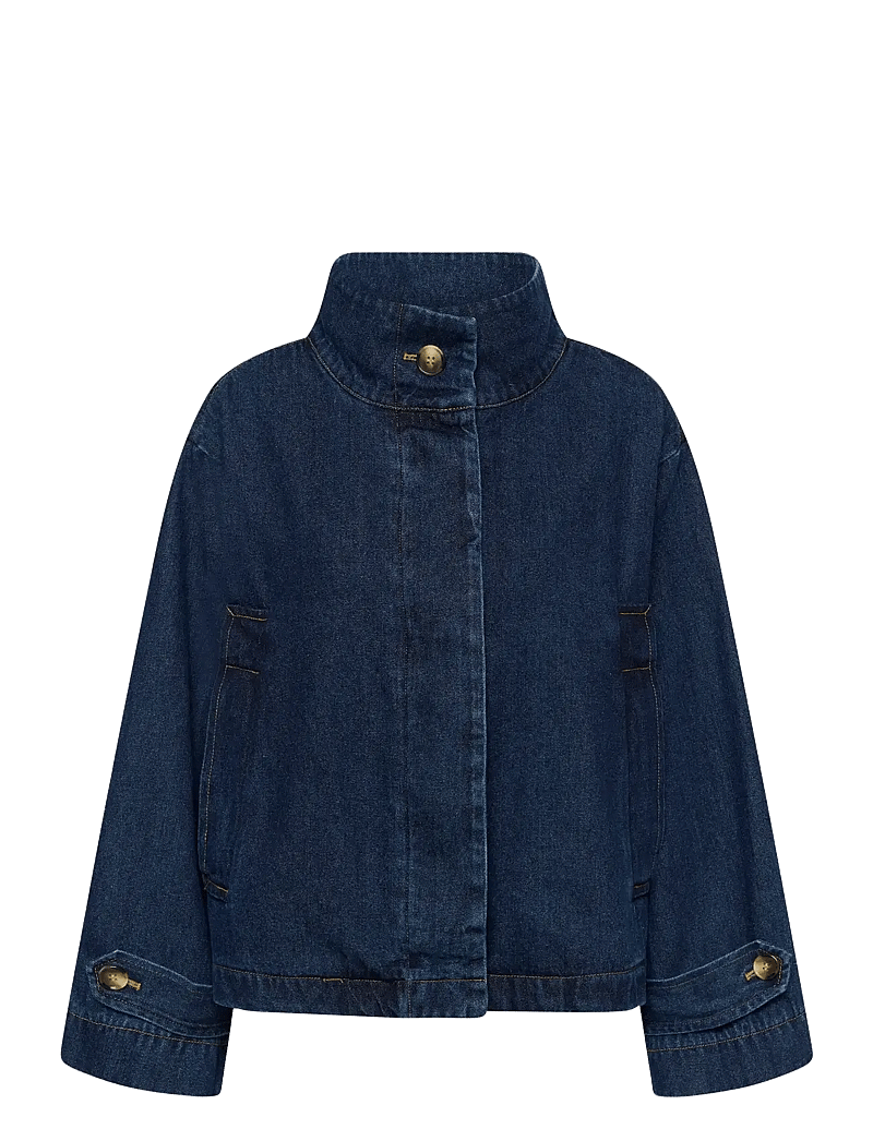 Soaked in Luxury - SLJannine Cade Jacket - sügisjakid - dark blue denim - 1