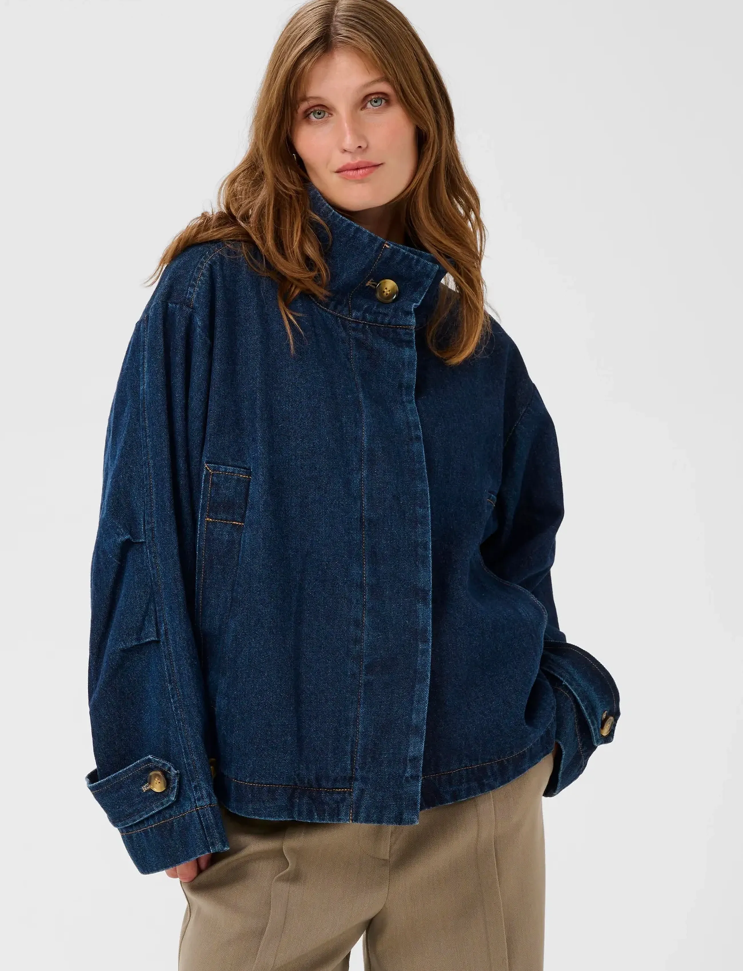 Soaked SLJannine Cade Jacket - Tøj - DARK BLUE DENIM / blue