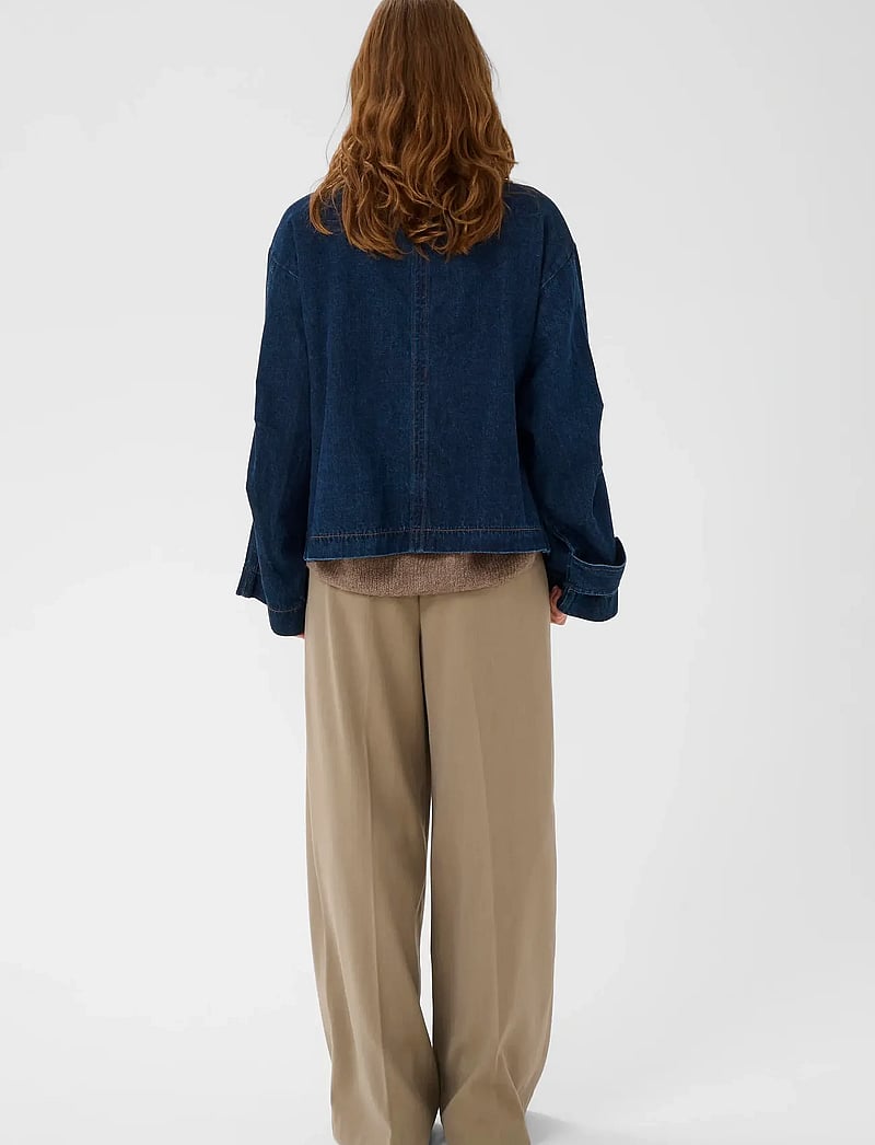 Soaked in Luxury - SLJannine Cade Jacket - sügisjakid - dark blue denim - 4