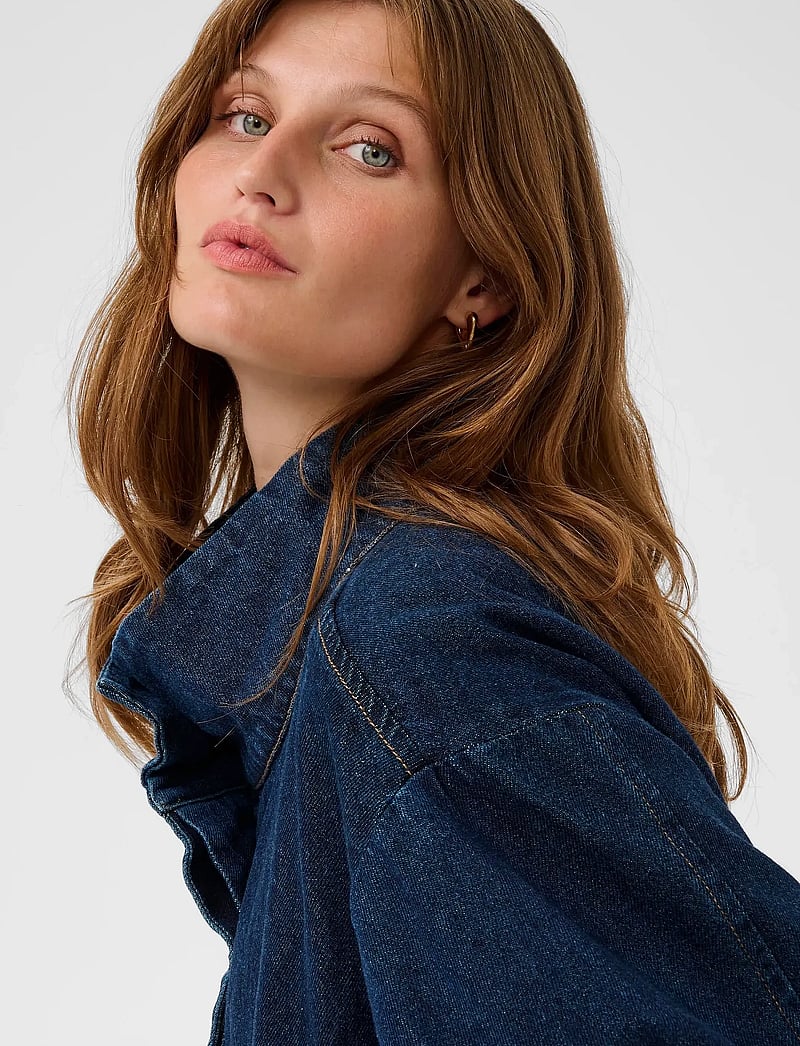 Soaked in Luxury - SLJannine Cade Jacket - sügisjakid - dark blue denim - 5