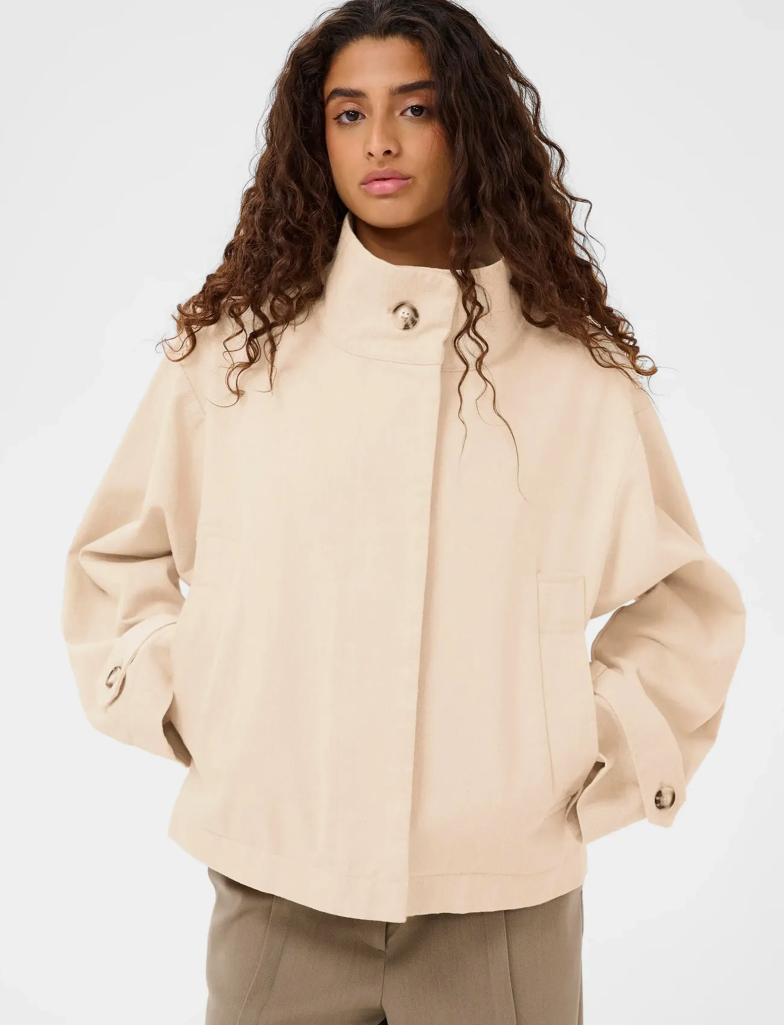 Soaked in Luxury SLJannine Cade Jacket - Soaked in Luxury - PARCHMENT MELANGE / cream