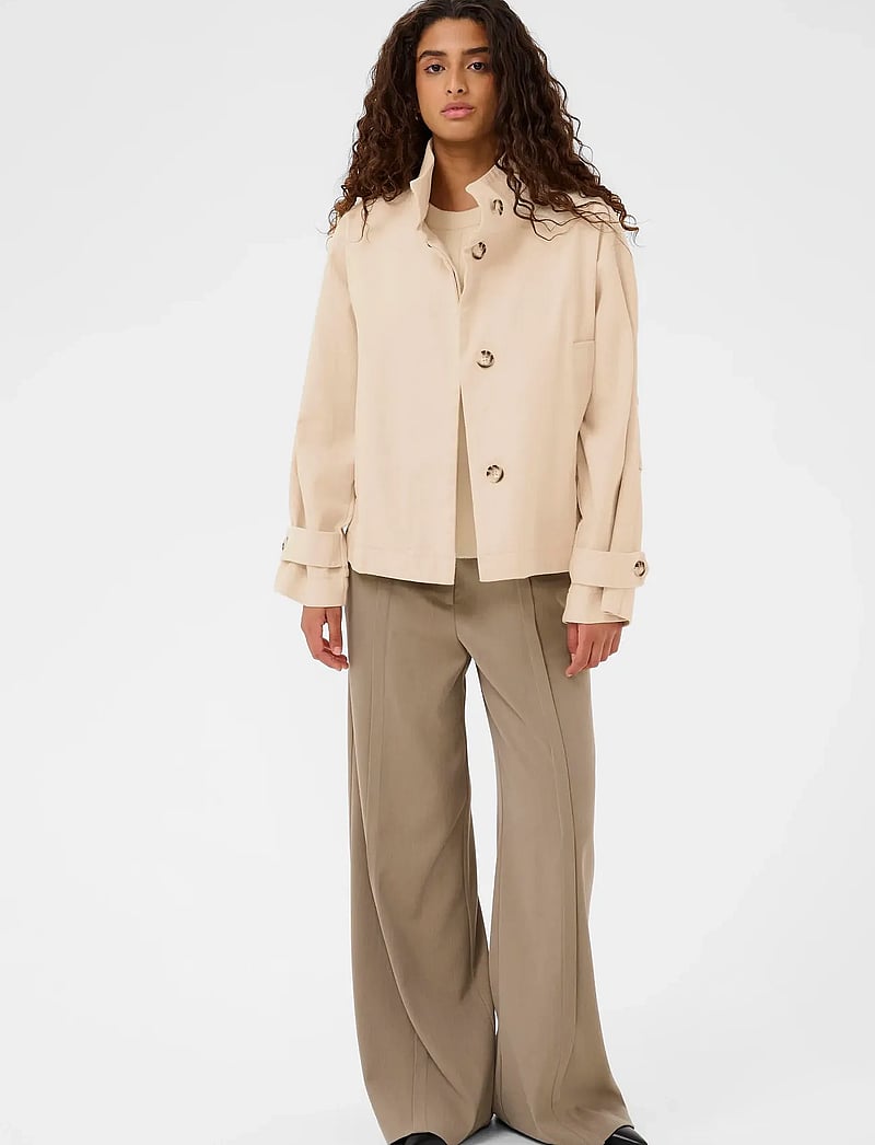 Soaked in Luxury - SLJannine Cade Jacket - sügisjakid - parchment melange - 3