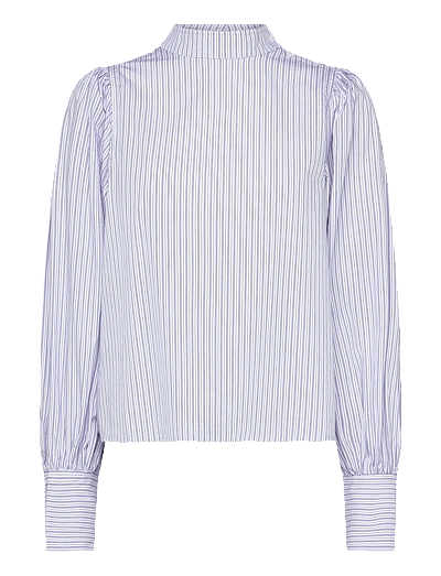 Soaked SLOriana Blouse LS - Pikkade varrukatega särgid - WHITE AND BLUE STRIPES / multi