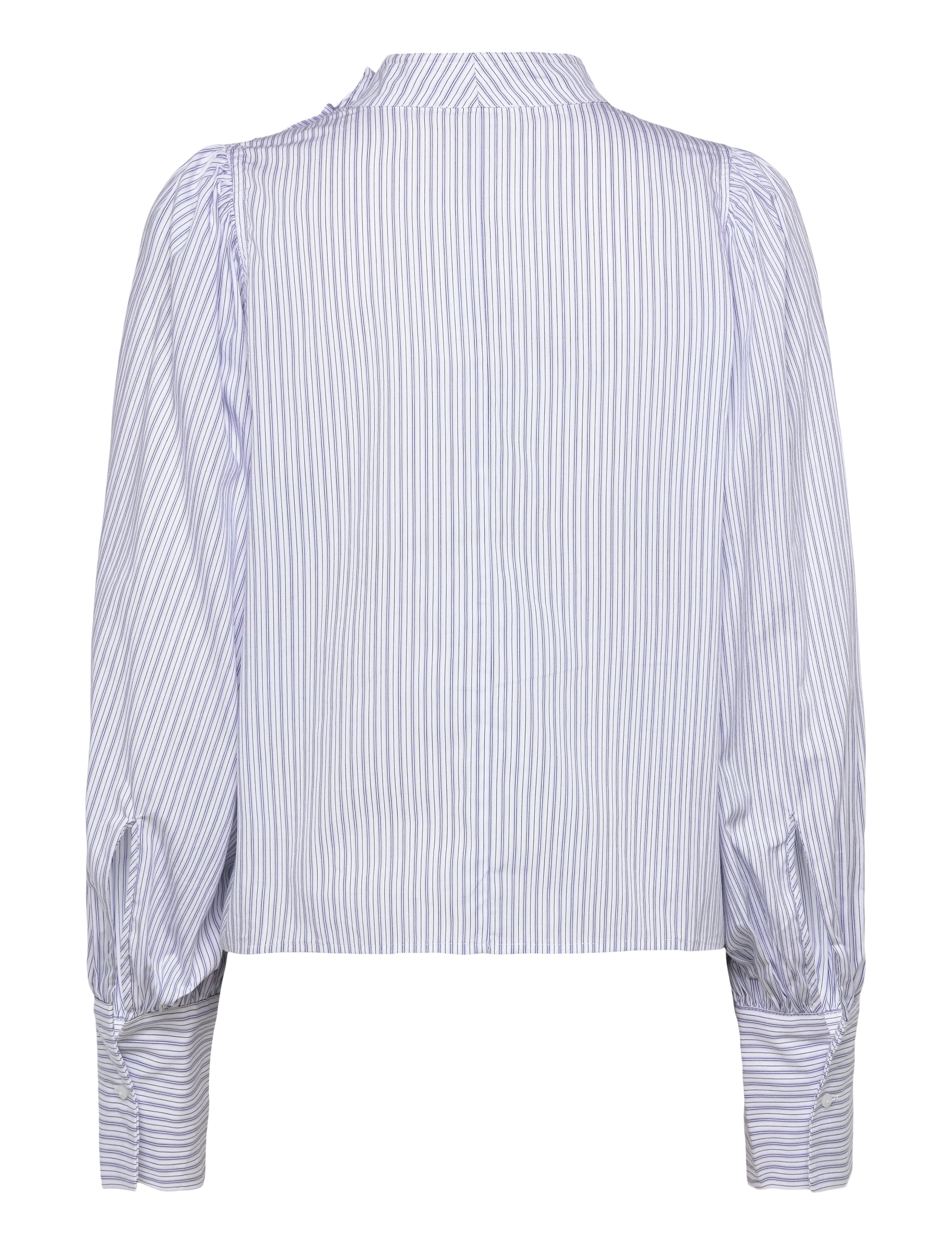 Soaked - SLOriana Blouse LS - langærmede skjorter - white and blue stripes - 1