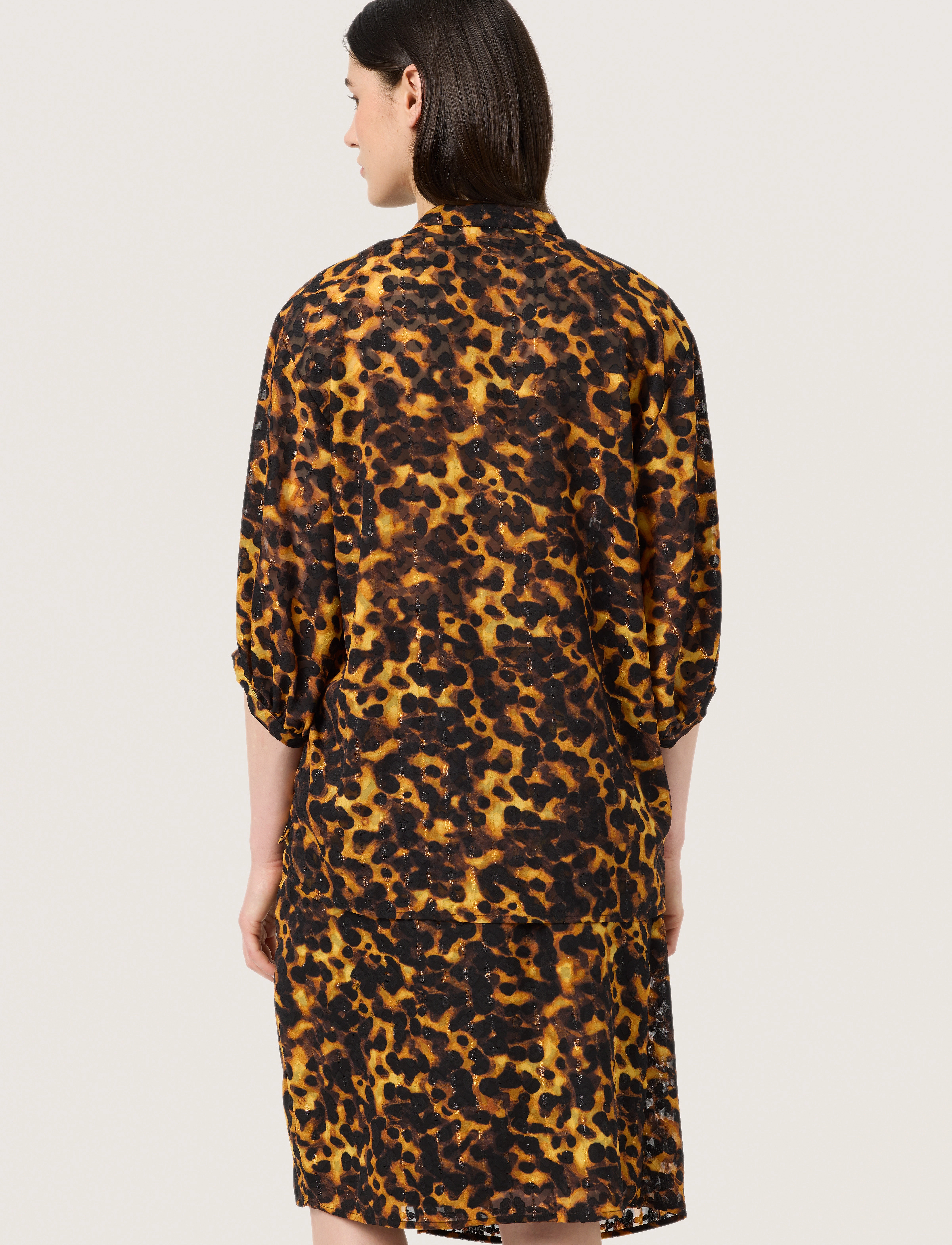 Soaked - SLGunvy Amily Blouse 3/4 - langärmlige blusen - tortoise print - 4