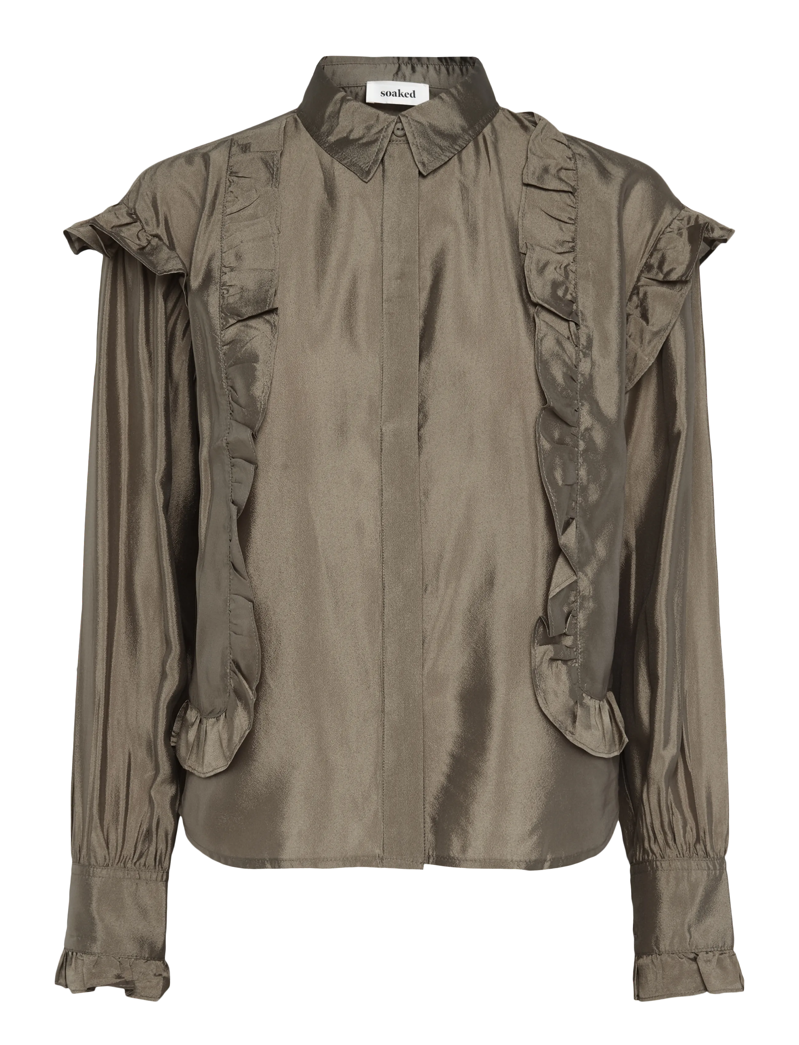 Soaked SLKarolina Shirt LS - Bluser & Skjorter - COVERT GREEN / khaki/green