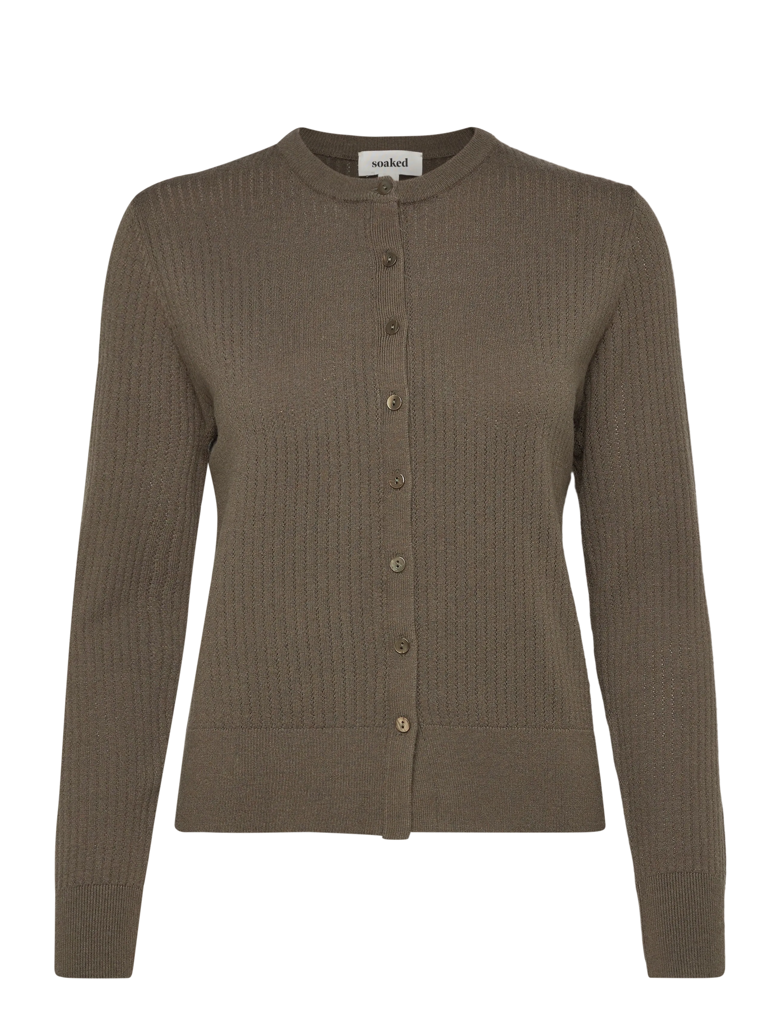 Soaked Slspina Cardigan, XL, Knitwear, Khakigrün - Cardigans, Frauen