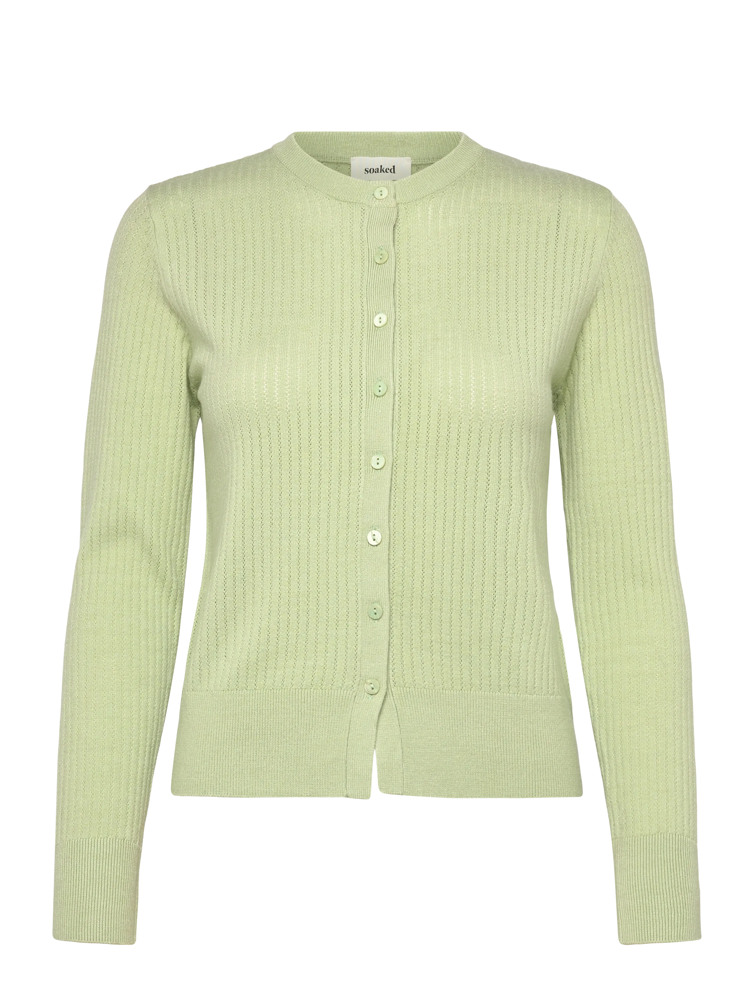 Soaked Slspina Cardigan, L, Knitwear, Grün - Cardigans, Frauen