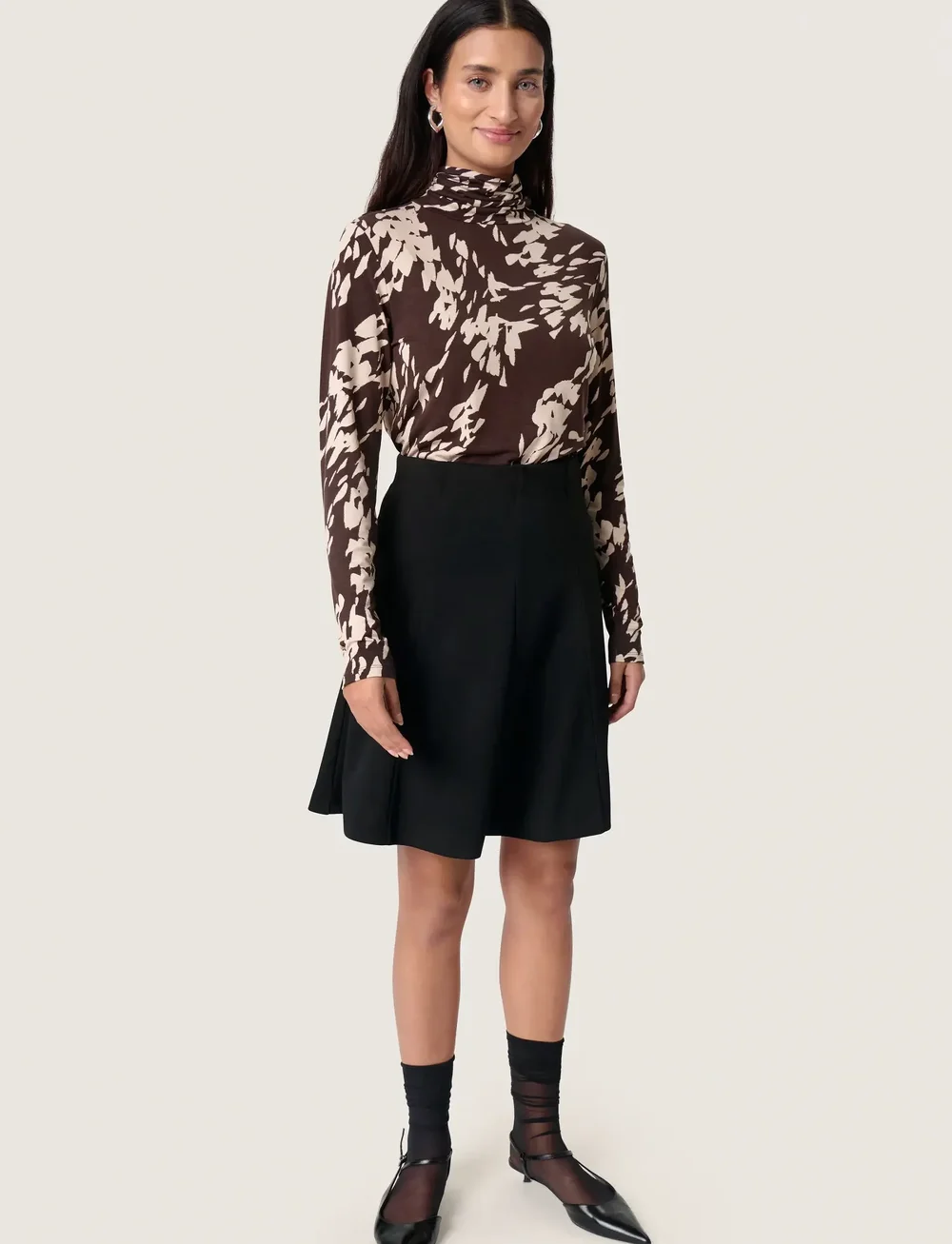 Soaked in Luxury - SLBea Skater Skirt - midi kjolar - black - 3