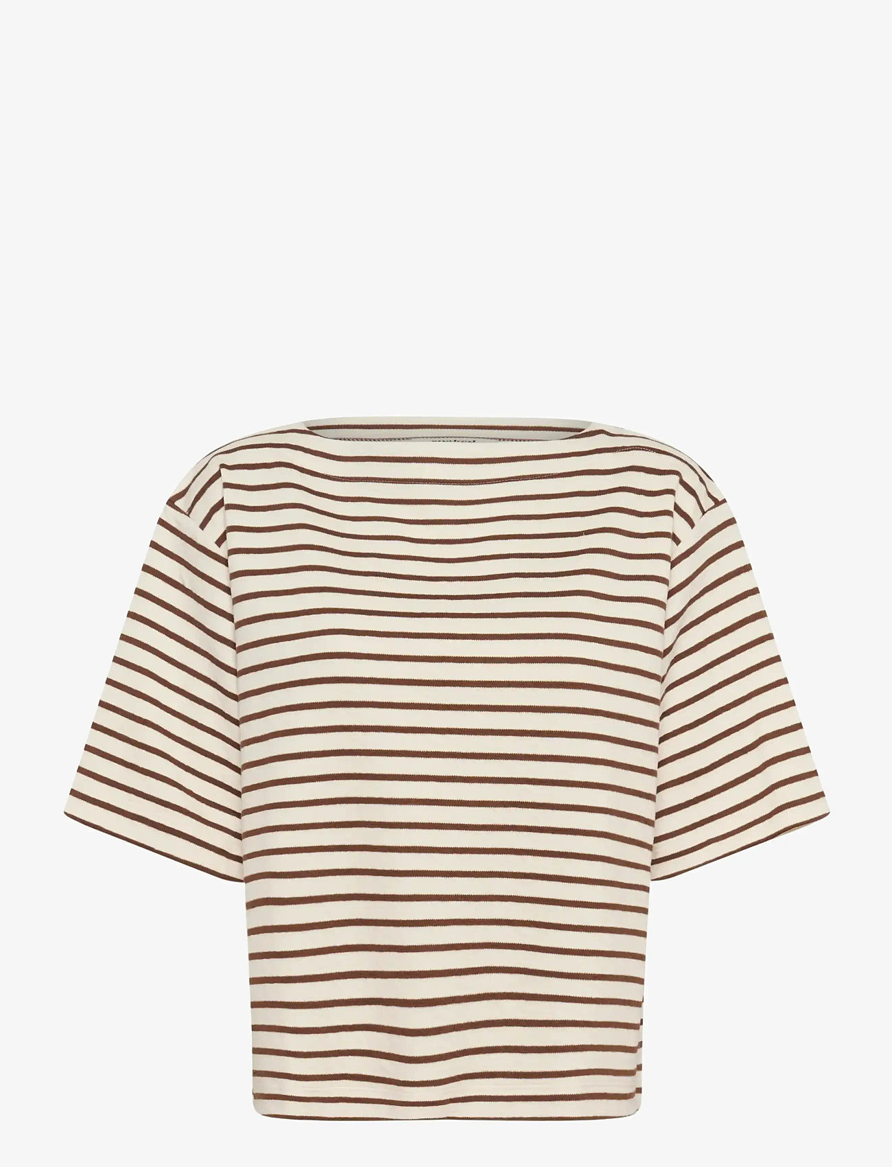 Soaked - SLIngina Sweatshirt - t-shirts - white and cappucino stripe - 1