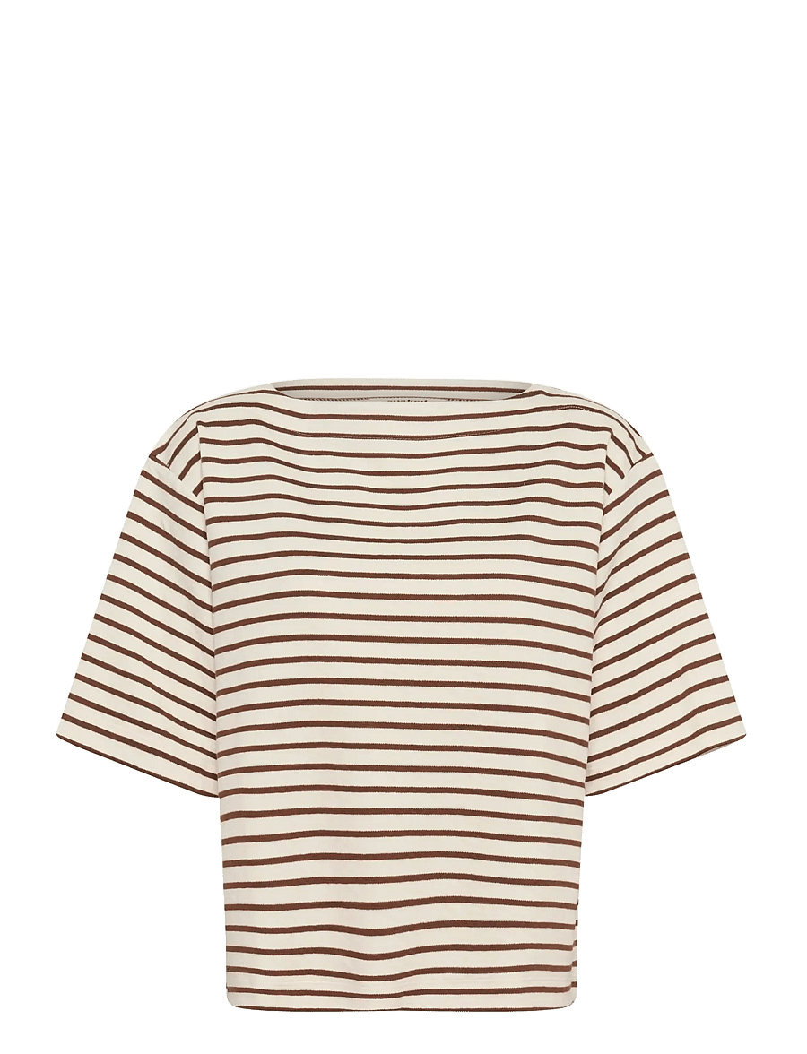 Soaked - SLIngina Sweatshirt - t-shirts - white and cappucino stripe - 1