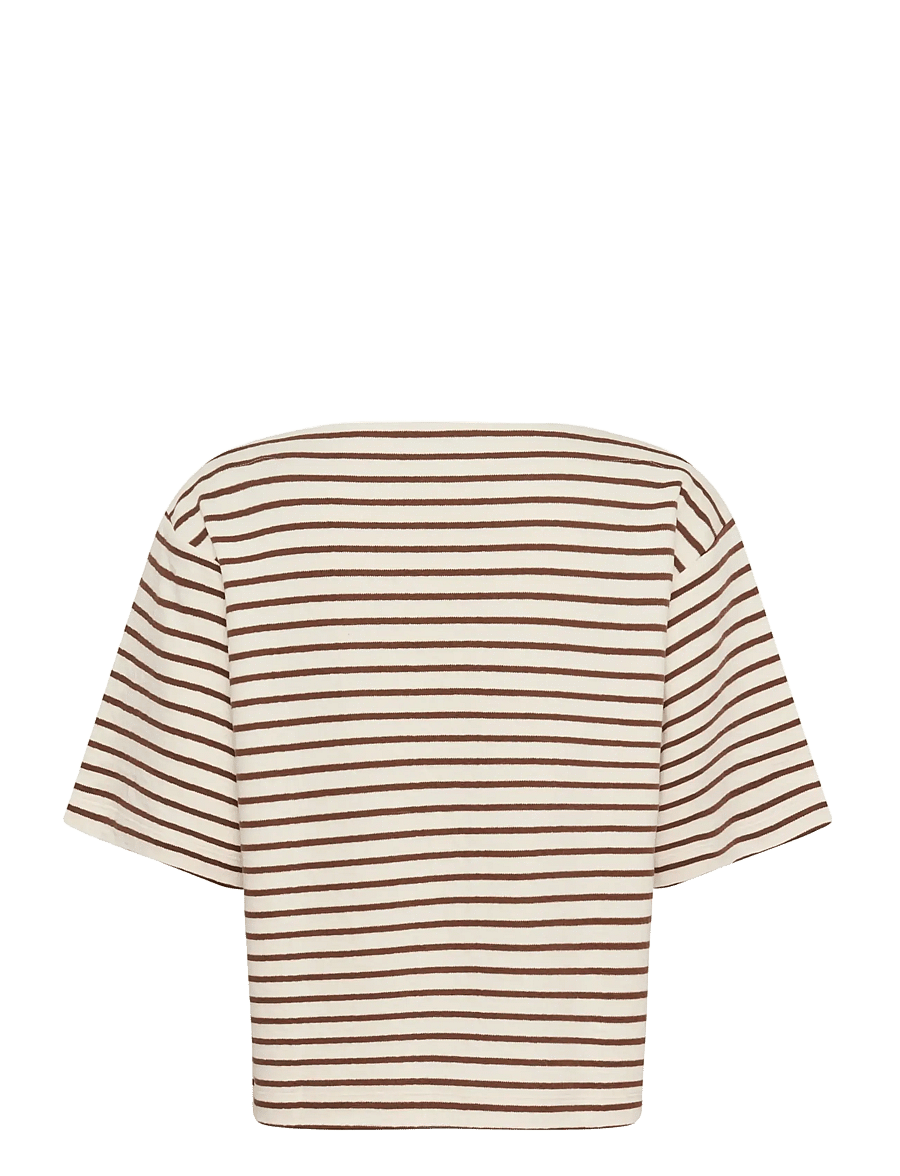 Soaked - SLIngina Sweatshirt - t-shirts - white and cappucino stripe - 2