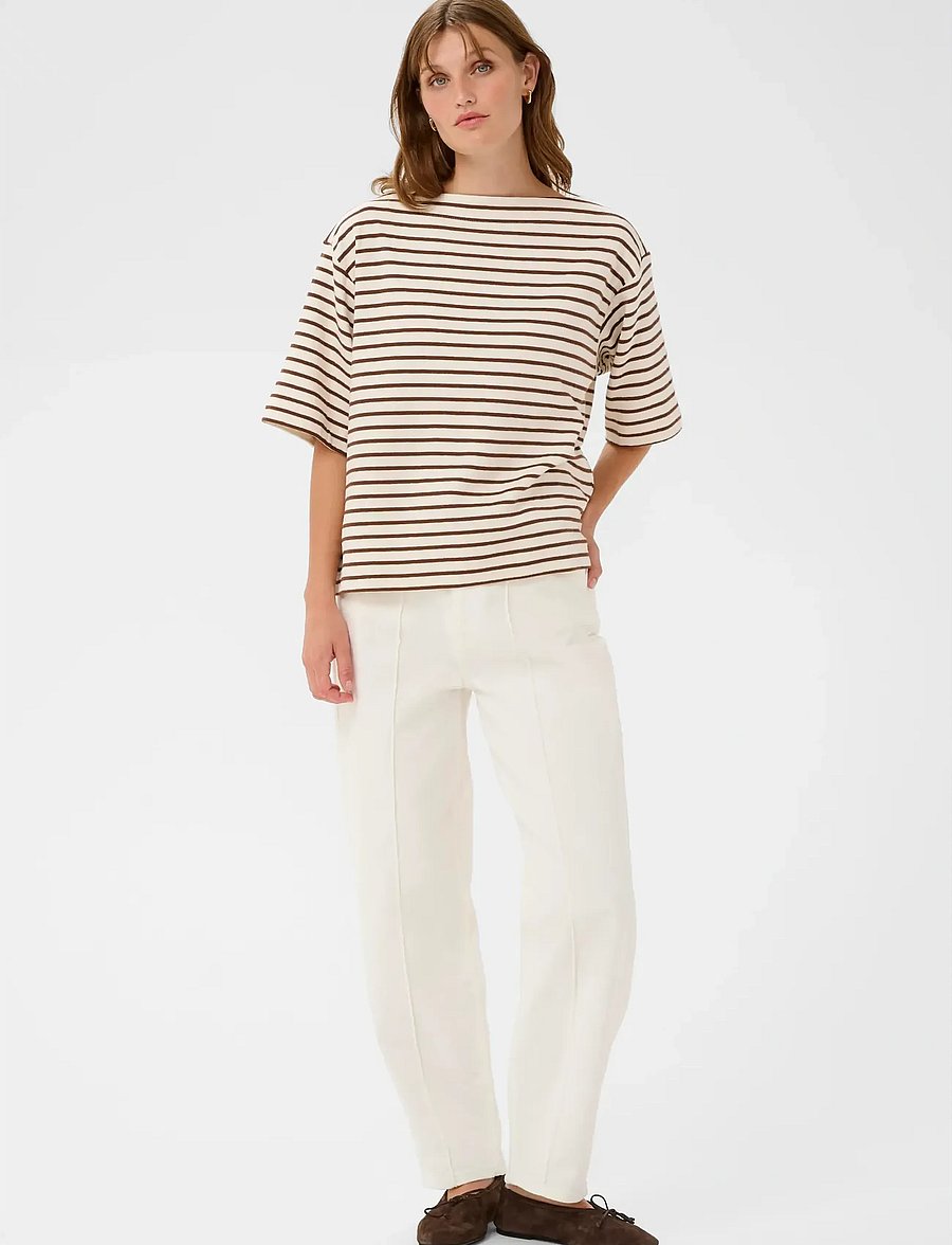 Soaked - SLIngina Sweatshirt - t-shirts - white and cappucino stripe - 3