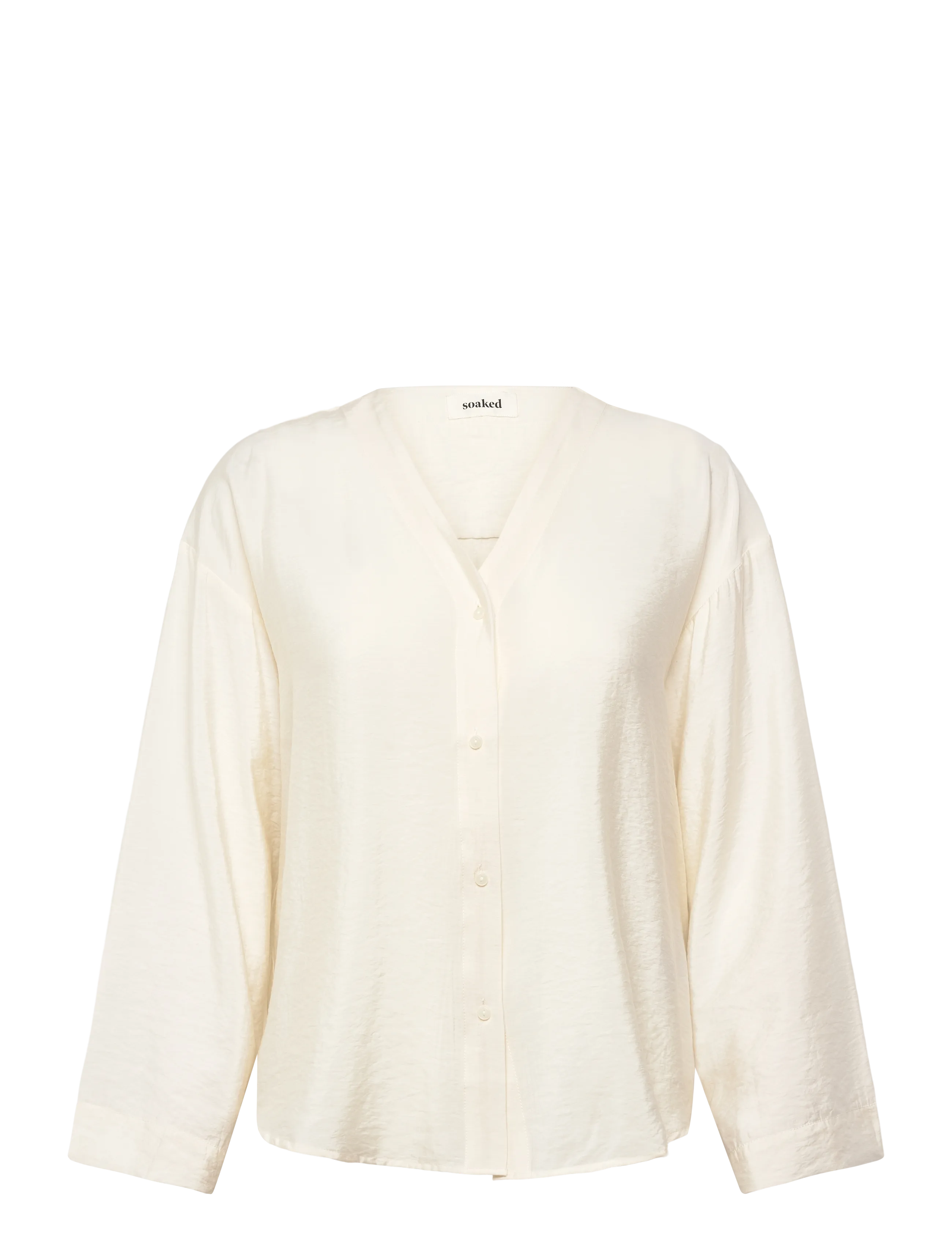 Soaked Slleodora Shirt Blouse, XS, Cream, Bluser > Langærmede, Dame