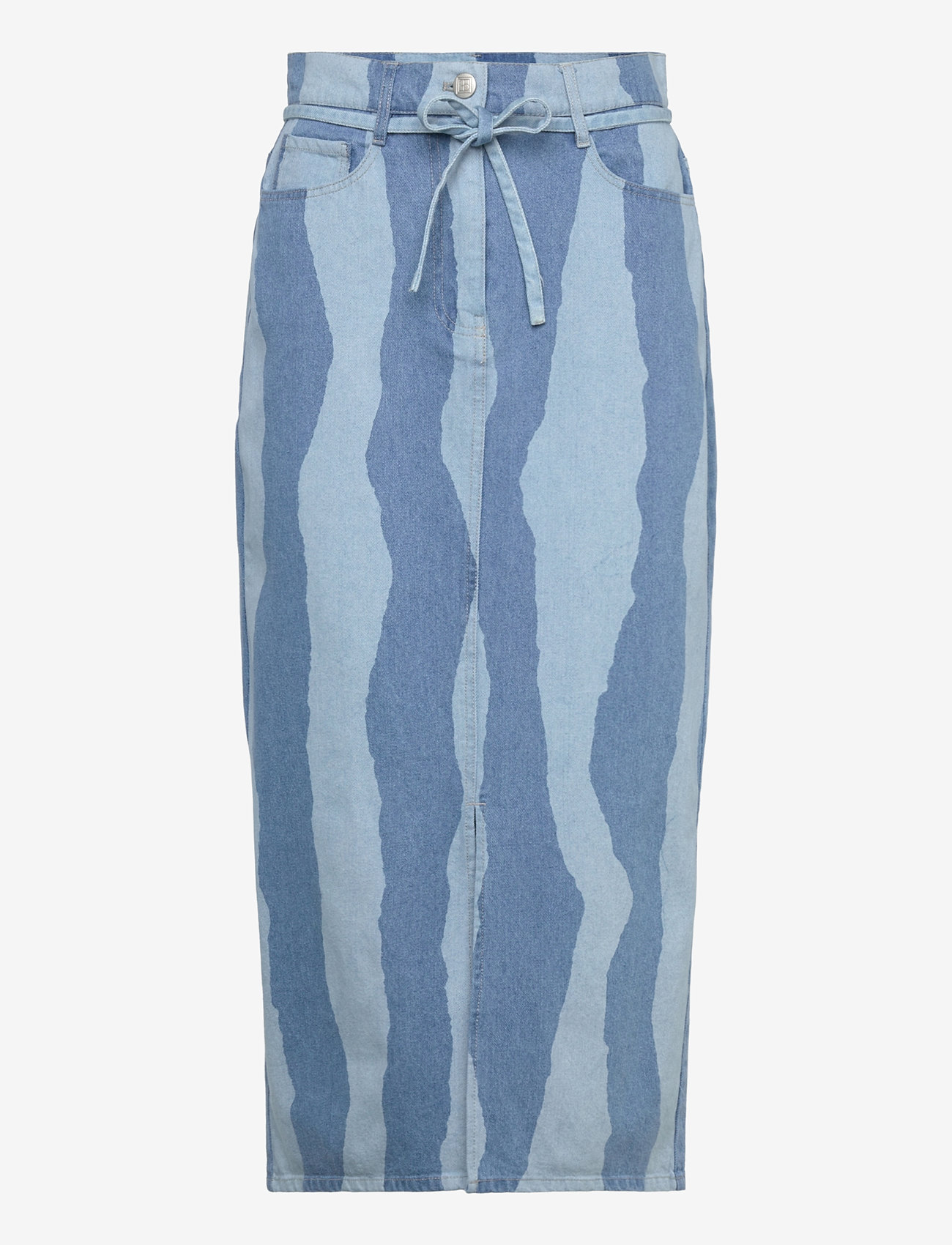 Soaked in Luxury - SLMaisa Skirt - jeanskjolar - medium blue torn stripes - 1