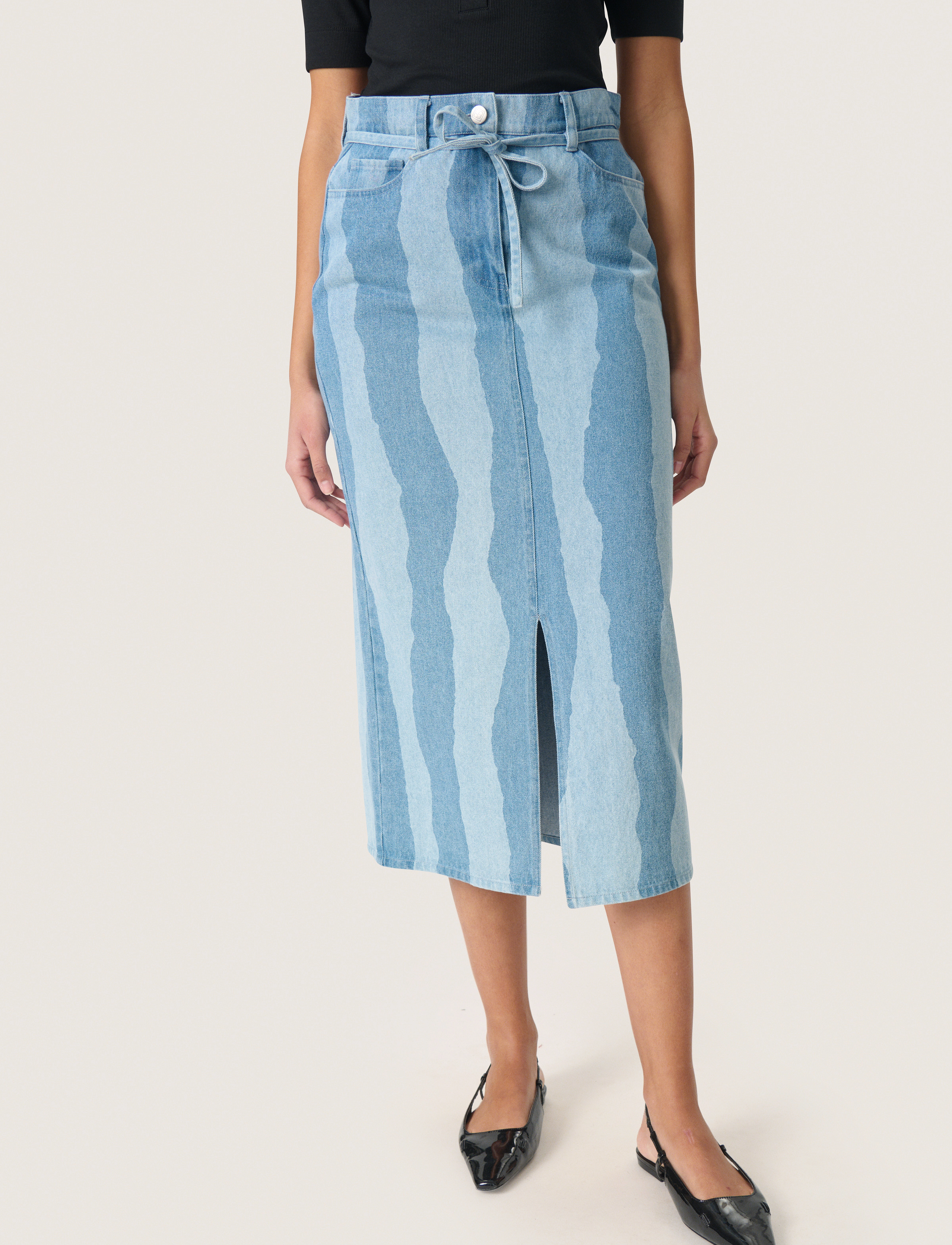 Soaked Slmaisa Skirt, L, Röcke, Blau - Denim Frauen
