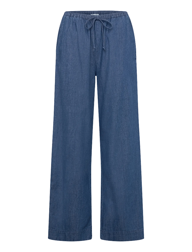 Soaked in Luxury - SLChamy Faustina Pants - igapäevane stiil - medium blue denim - 1