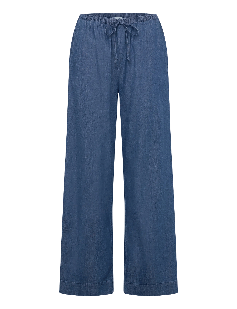Soaked - SLChamy Faustina Pants - vardagsstil - medium blue denim - 1