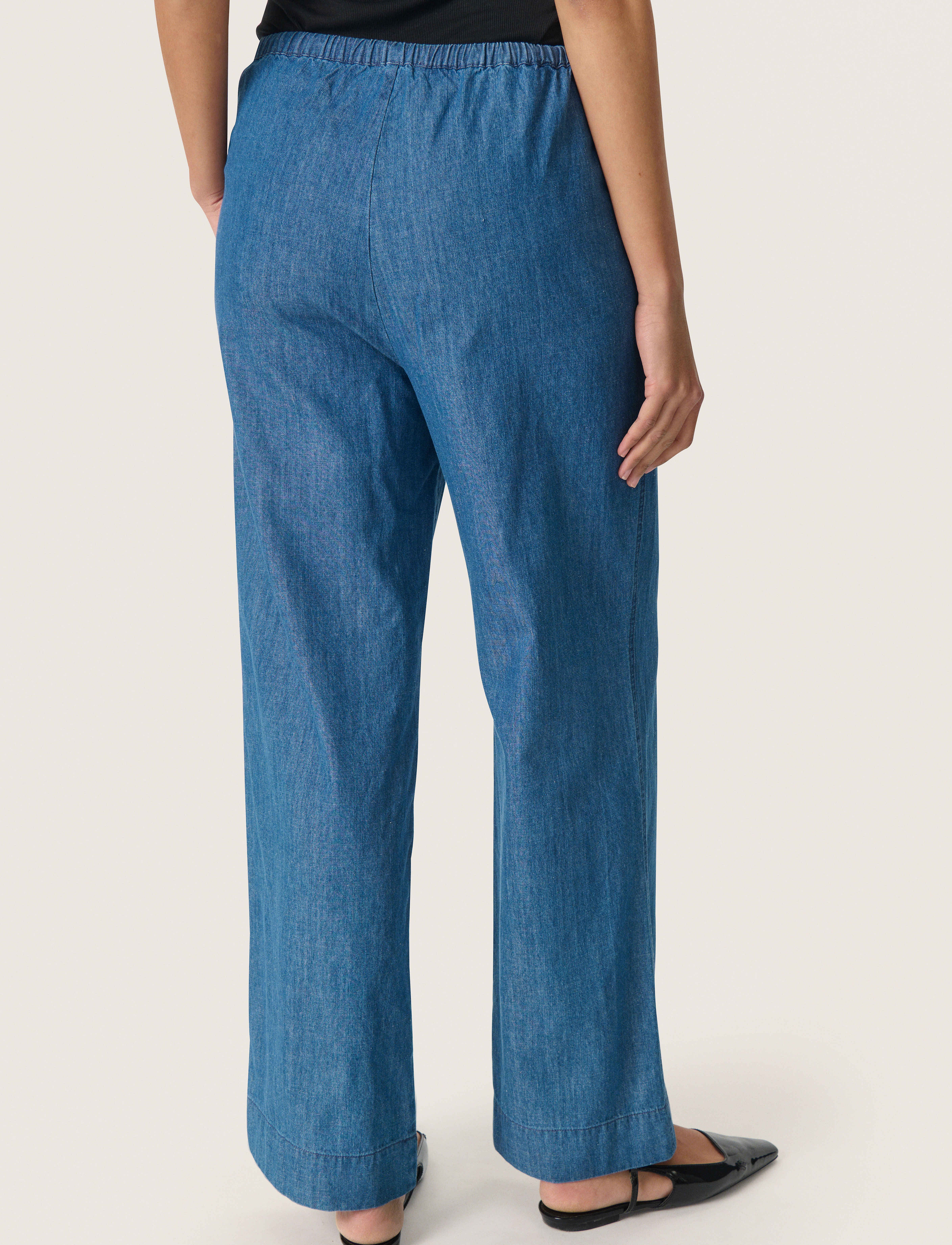 Soaked - SLChamy Faustina Pants - arkityyli - medium blue denim - 3