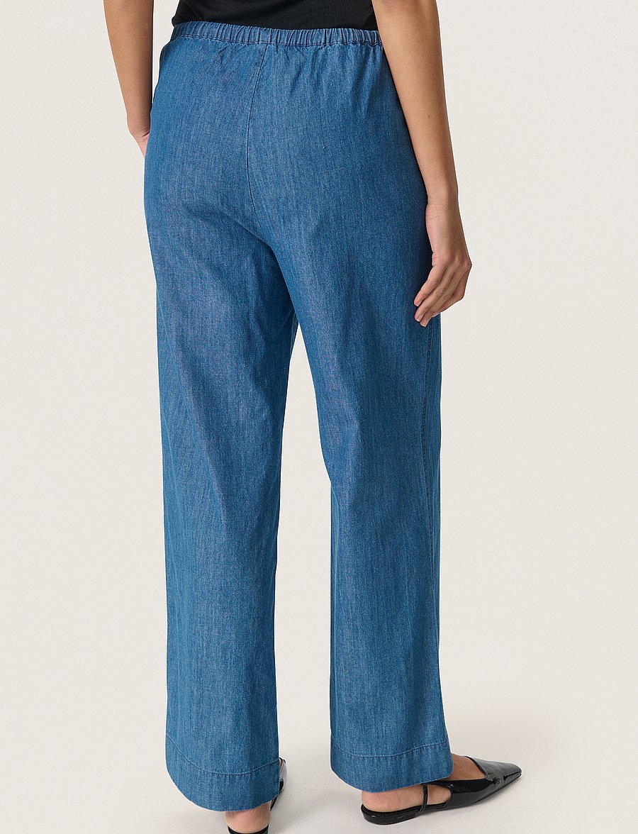 Soaked - SLChamy Faustina Pants - vardagsstil - medium blue denim - 3